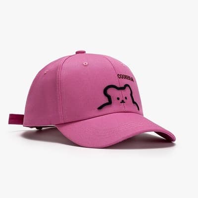 Men's Outdoor Sun Protection South Korea Cute Bear Baseball Cap - Thumbnail 5