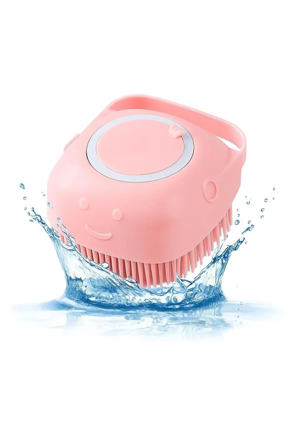 8.5 x 7.5cm Self-Foaming Pet Shampoo Brush - Cute Smiley Dog Grooming Tool - Thumbnail 11