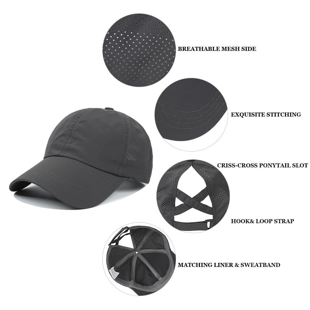TOPTIE Criss Cross Ponytail Baseball Cap for women - Thumbnail 5