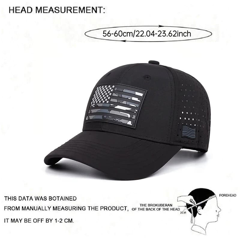New Baseball Hat American Flag Street Fashion Hat Outdoor Sports - Thumbnail 3