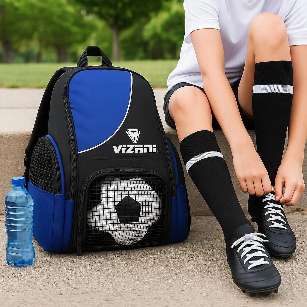 Vizari Solano Soccer Backpack With Ball Compartment and Vented Ball Pocket - Thumbnail 8