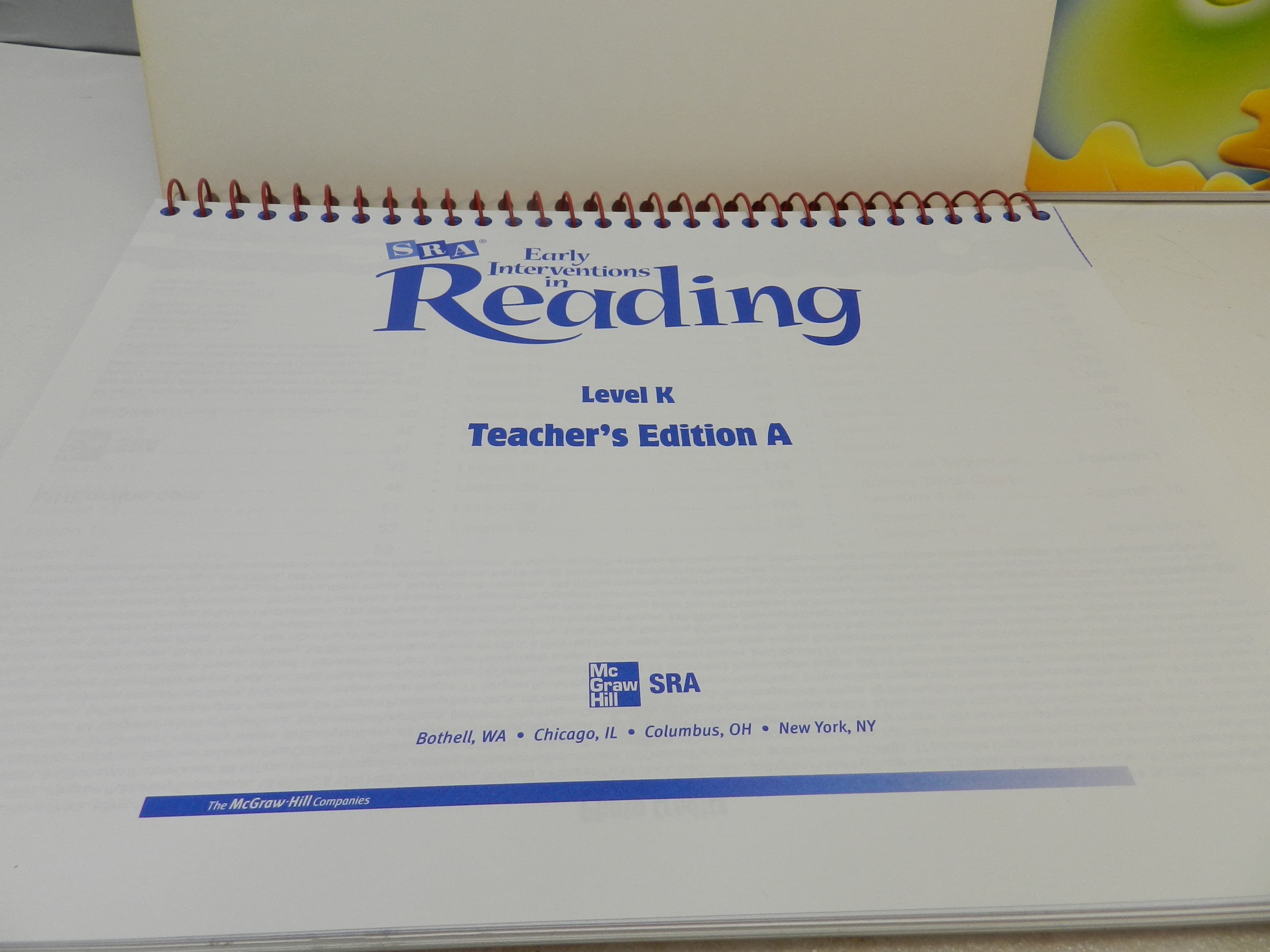 SRA McGraw Hill Early Interventions In Reading Teacher Editions A & B  O88J - Thumbnail 10