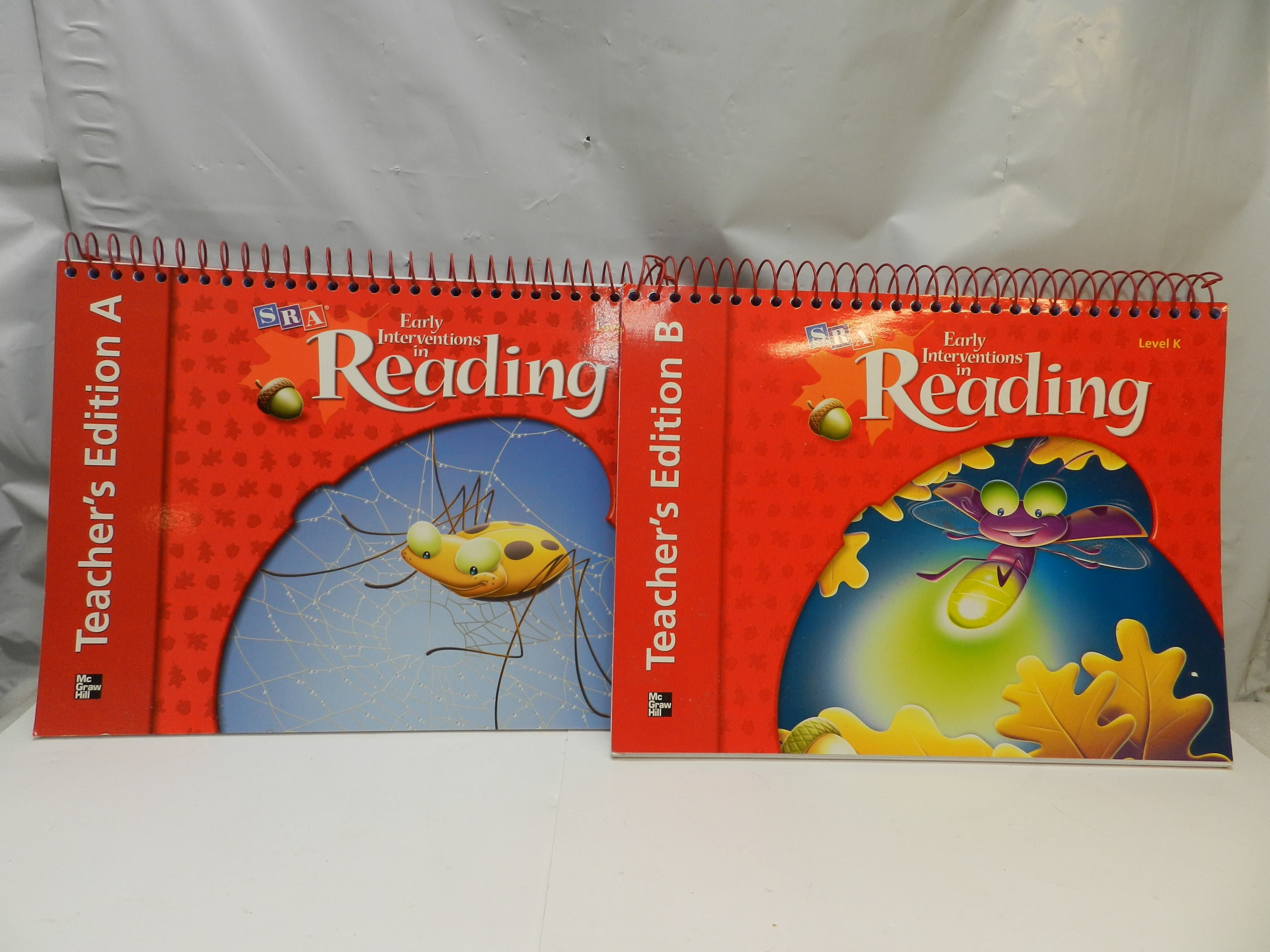 SRA McGraw Hill Early Interventions In Reading Teacher Editions A & B  O88J