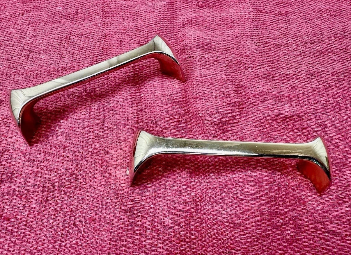 Modern Polished Brass Cabinet/Drawer Handle Pulls Set of 2 – 3” Centers - Thumbnail 2