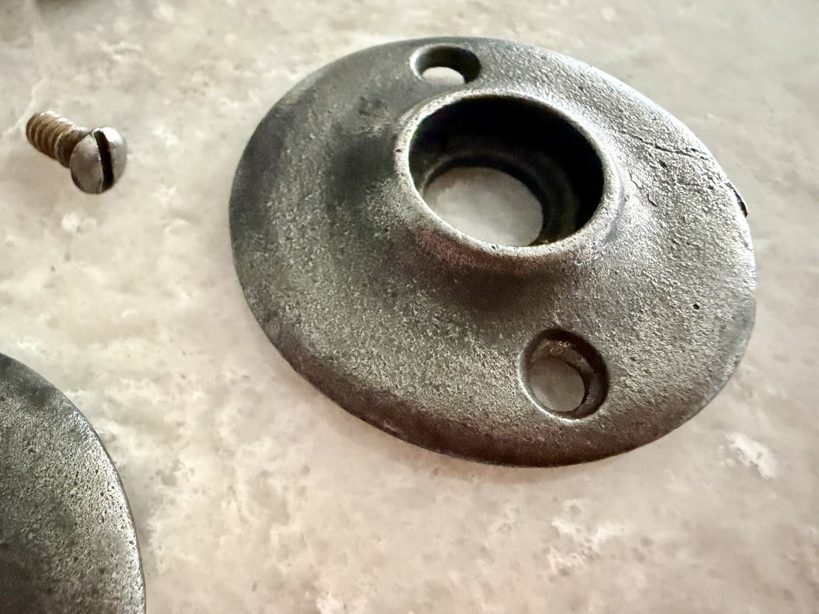Antique Clay Stoneware Door Knob Set - Thumbnail 4
