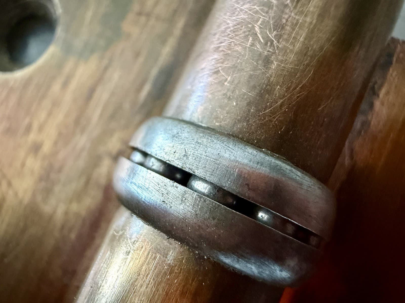 Vintage Stanley SW Sweetheart 239 Ball Bearing Hinges Copper Wash 3.5x4 Pair - Thumbnail 4