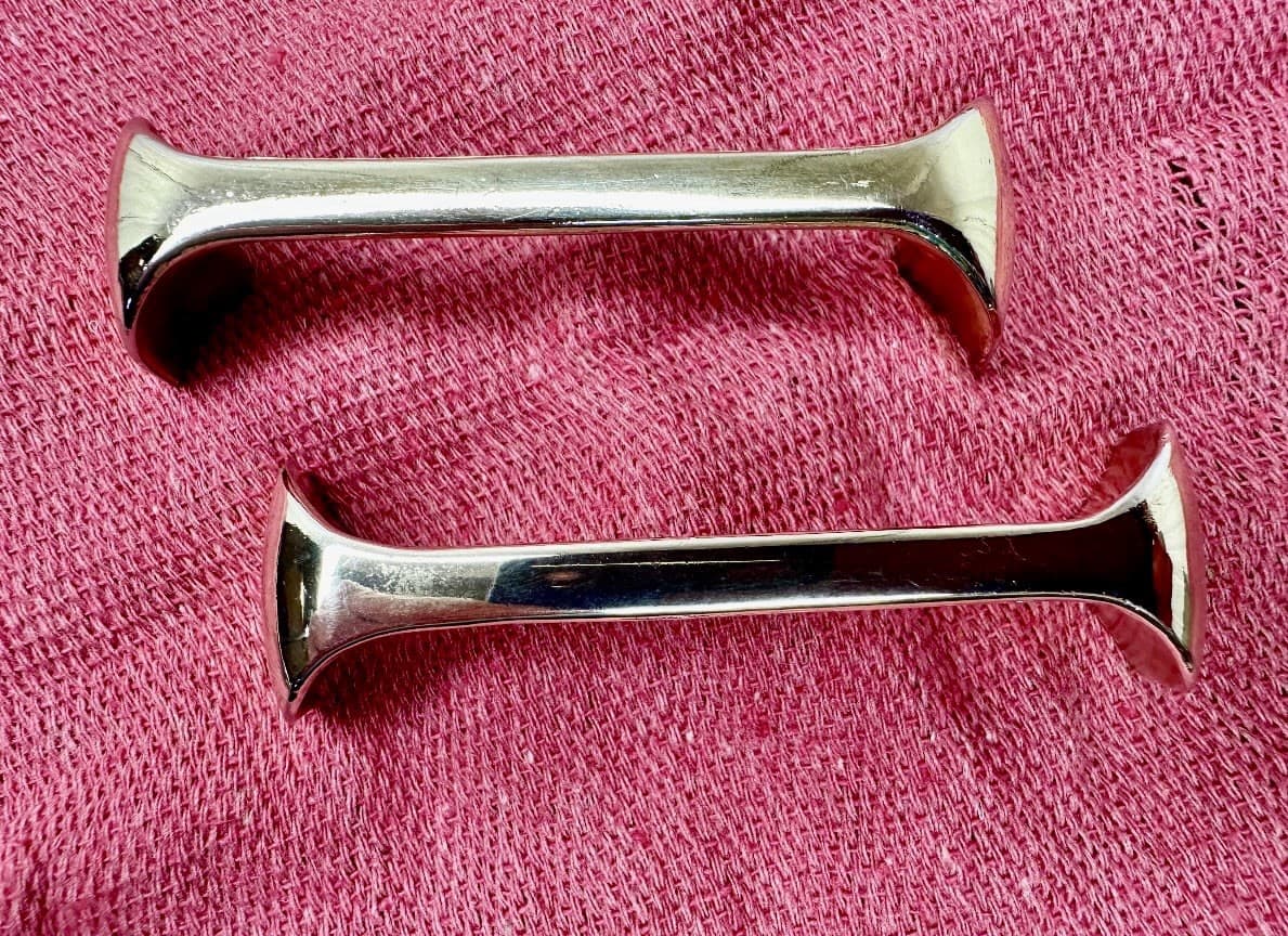 Modern Polished Brass Cabinet/Drawer Handle Pulls Set of 2 – 3” Centers - Thumbnail 4