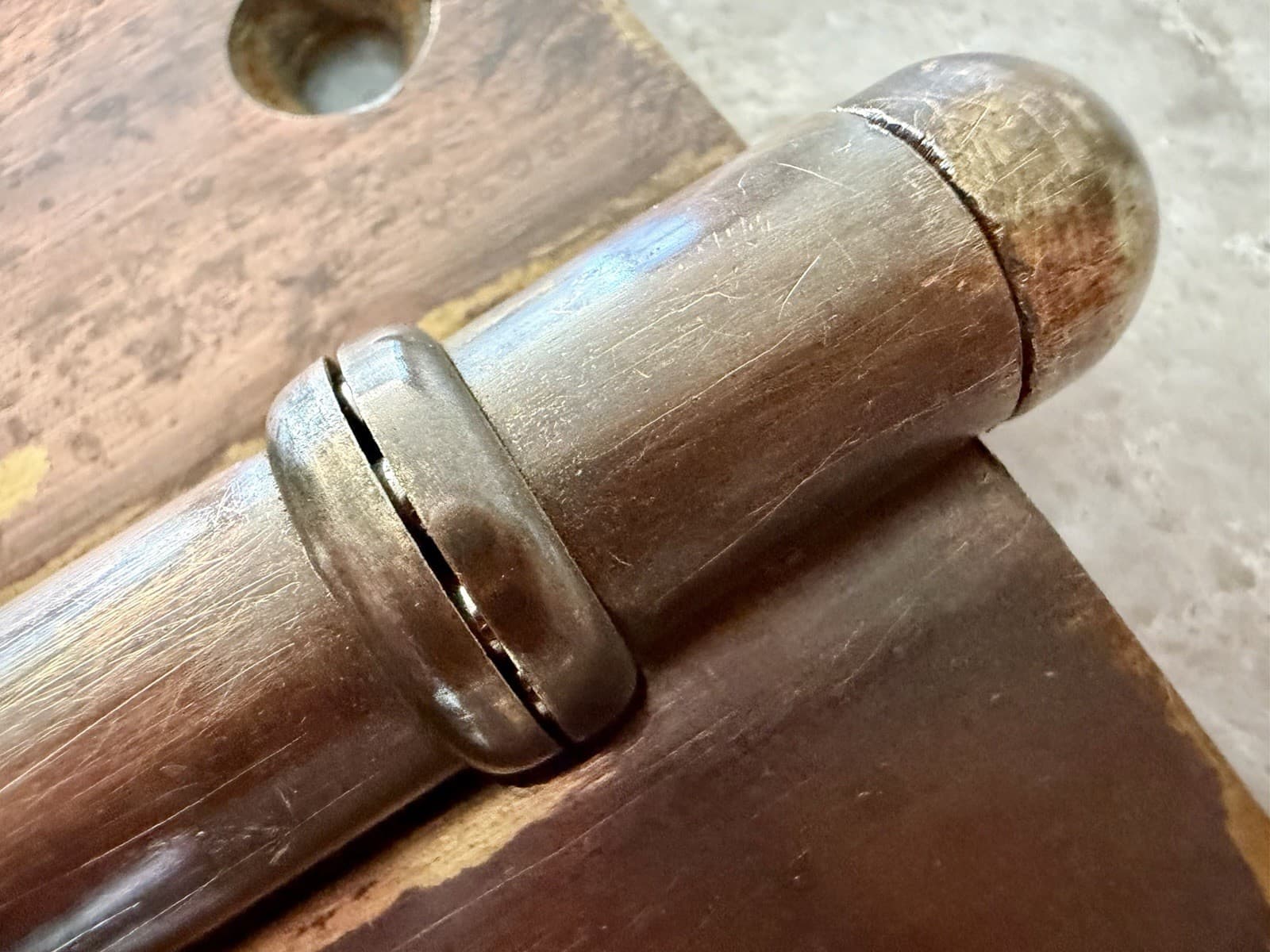 Vintage Stanley SW Sweetheart 239 Ball Bearing Hinges Copper Wash 3.5x4 Pair - Thumbnail 6