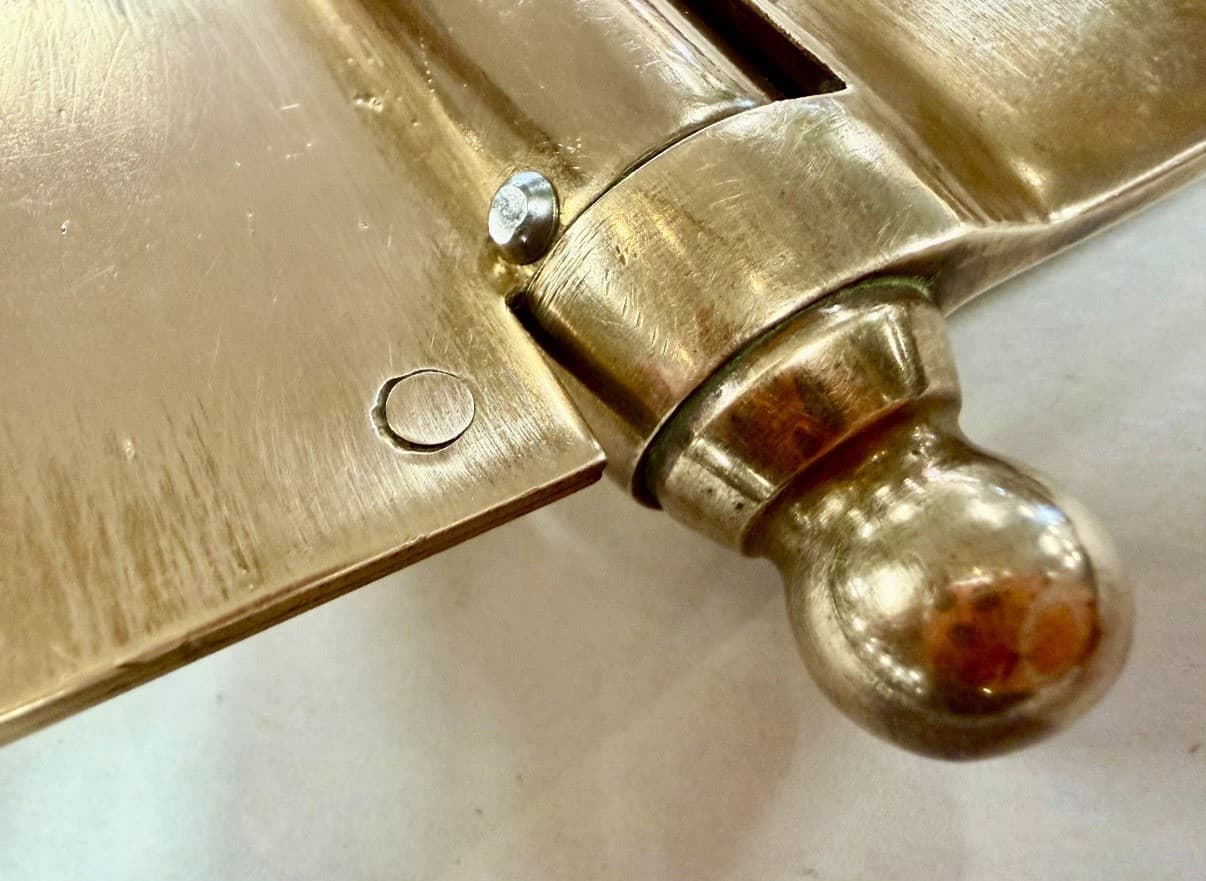 Vintage Brass Double Action Spring Hinges Set of 2 | 5 Inch Café Door Hinges - Thumbnail 5
