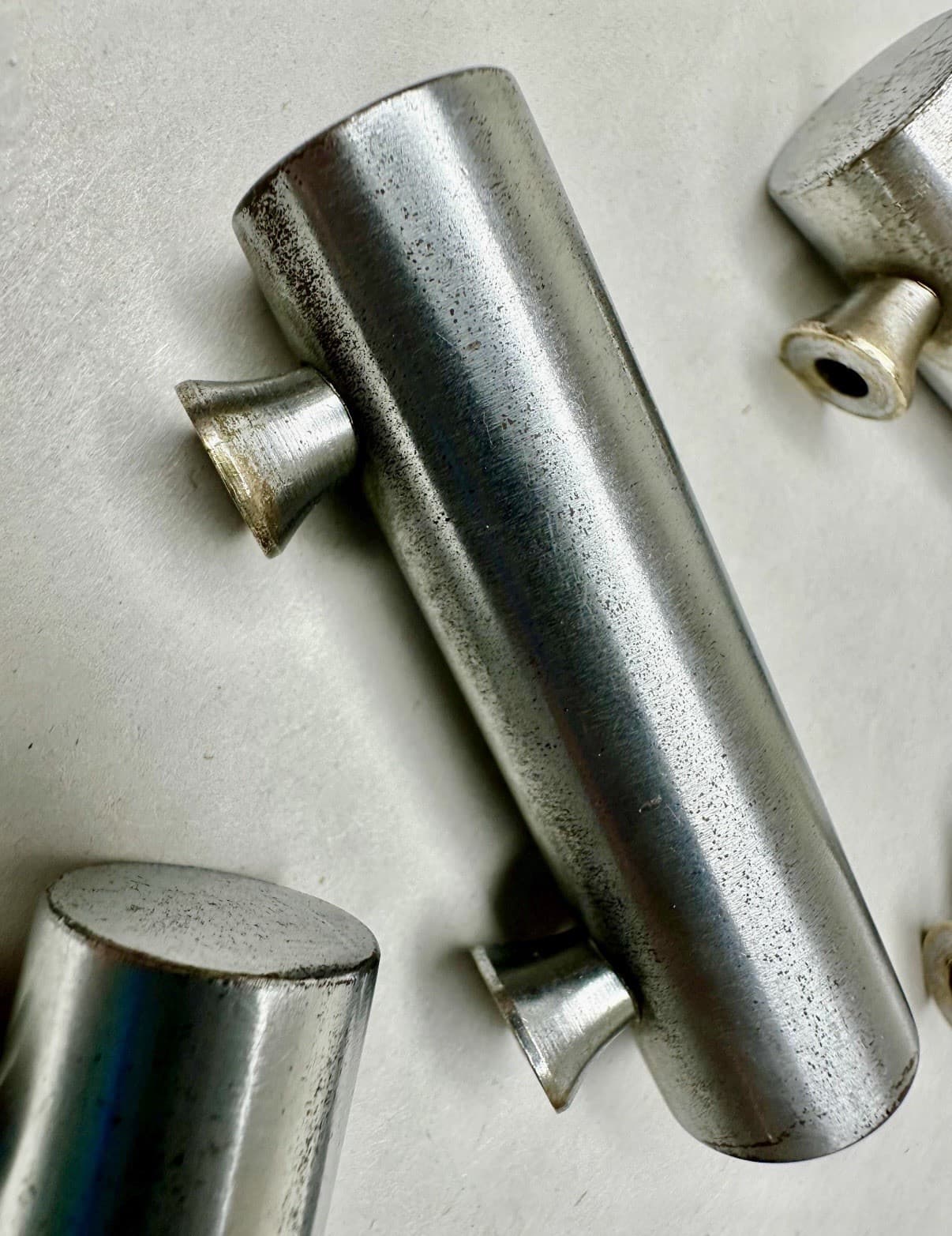 Brushed Chrome Metal Bar Cabinet Pulls w/ Screws Set of 6 – 1.5” Centers - Thumbnail 6