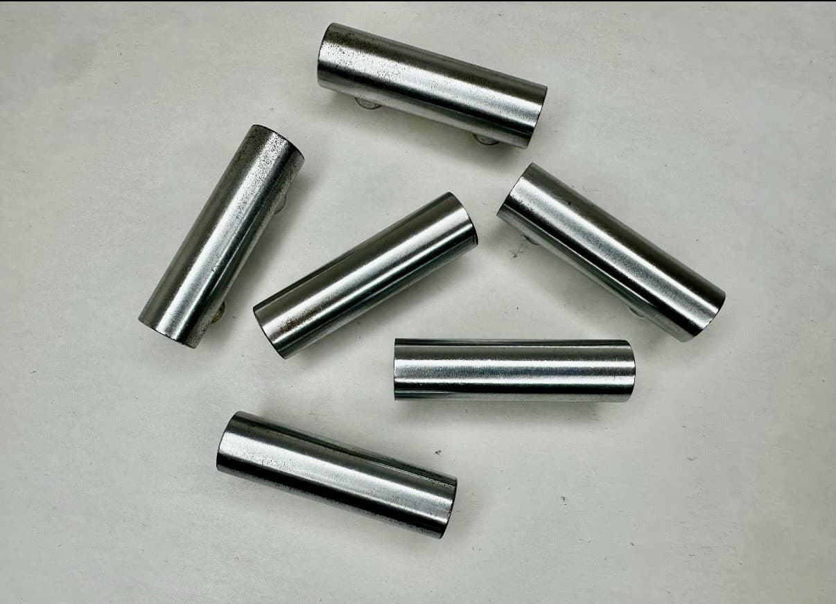 Brushed Chrome Metal Bar Cabinet Pulls w/ Screws Set of 6 – 1.5” Centers - Thumbnail 2