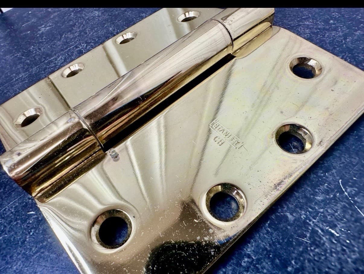Set of 3 Stanley Commercial Architectural Hardware 4.5" x 4.5" Door Hinges NOS - Thumbnail 4