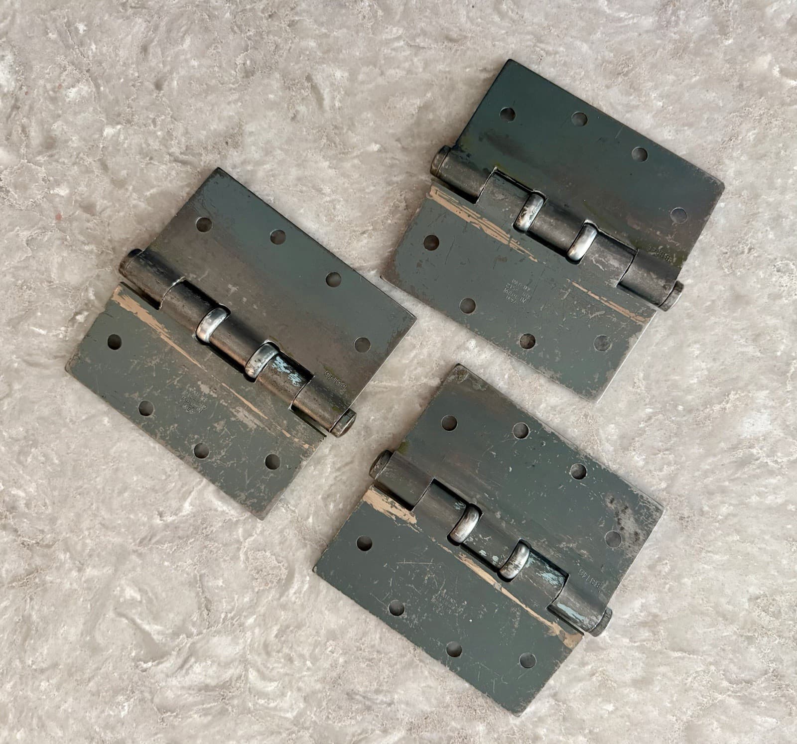 Vintage Stanley BB146 Steel Door Hinges 4.5 x 4.5 Set of 3 Commercial - Thumbnail 5