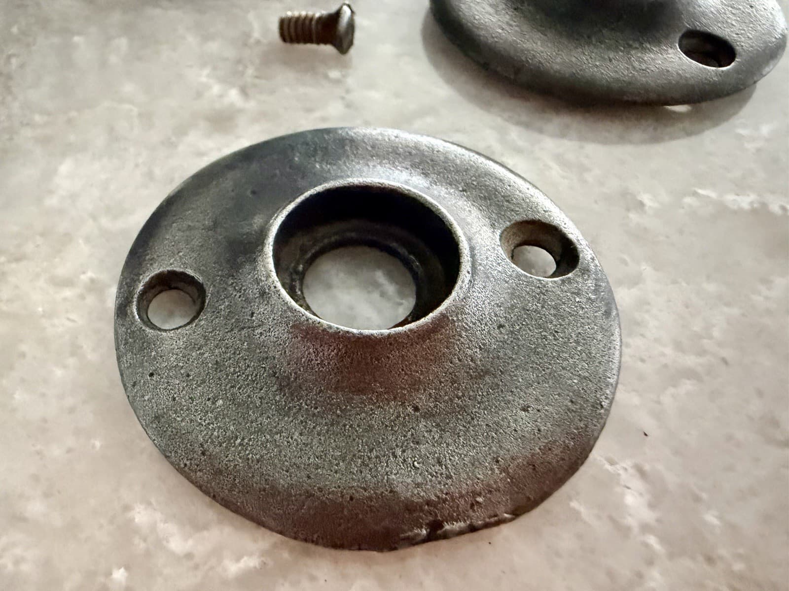 Antique Clay Stoneware Door Knob Set - Thumbnail 3