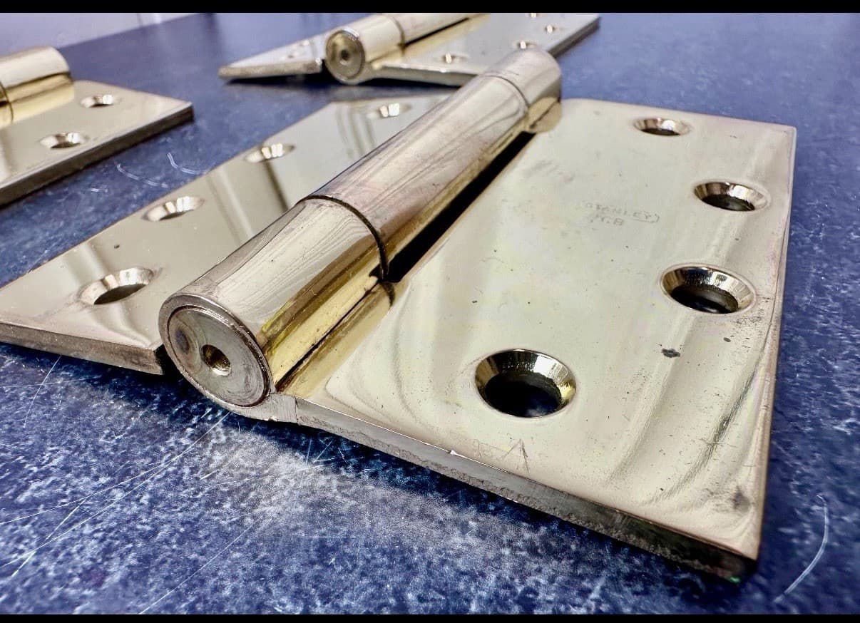 Set of 3 Stanley Commercial Architectural Hardware 4.5" x 4.5" Door Hinges NOS - Thumbnail 5