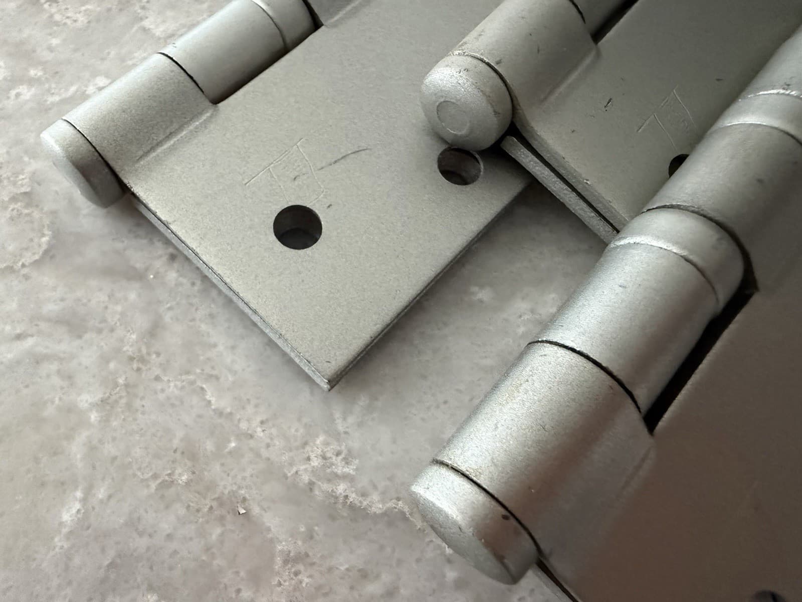 National MFG Co 4” x 4” Steel Door Hinges NOS Satin Finish Set of 3 - Thumbnail 8