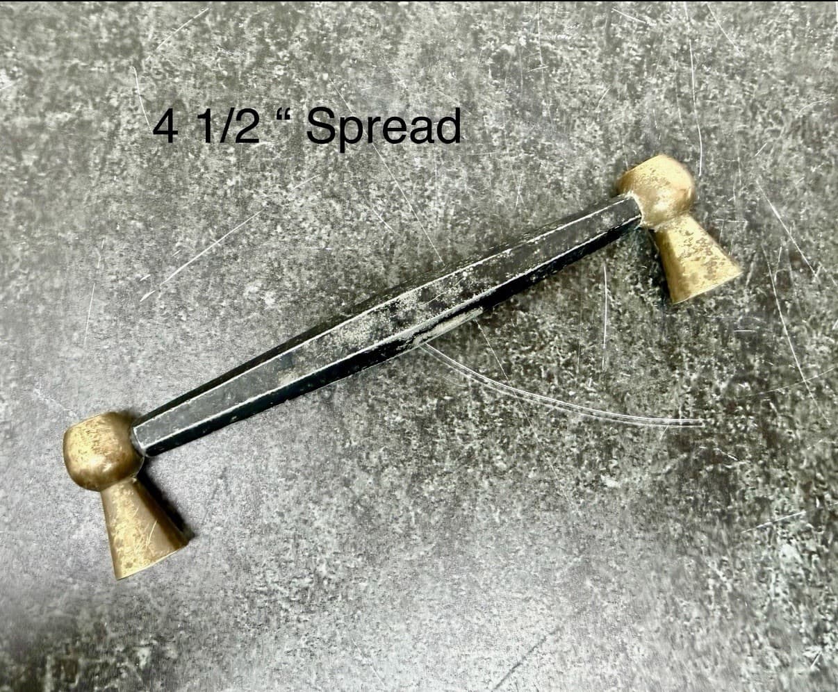 Vintage Drawer Pull Set Mixed Metal Cabinet Handles MCM Brass Chrome Lot - Thumbnail 6