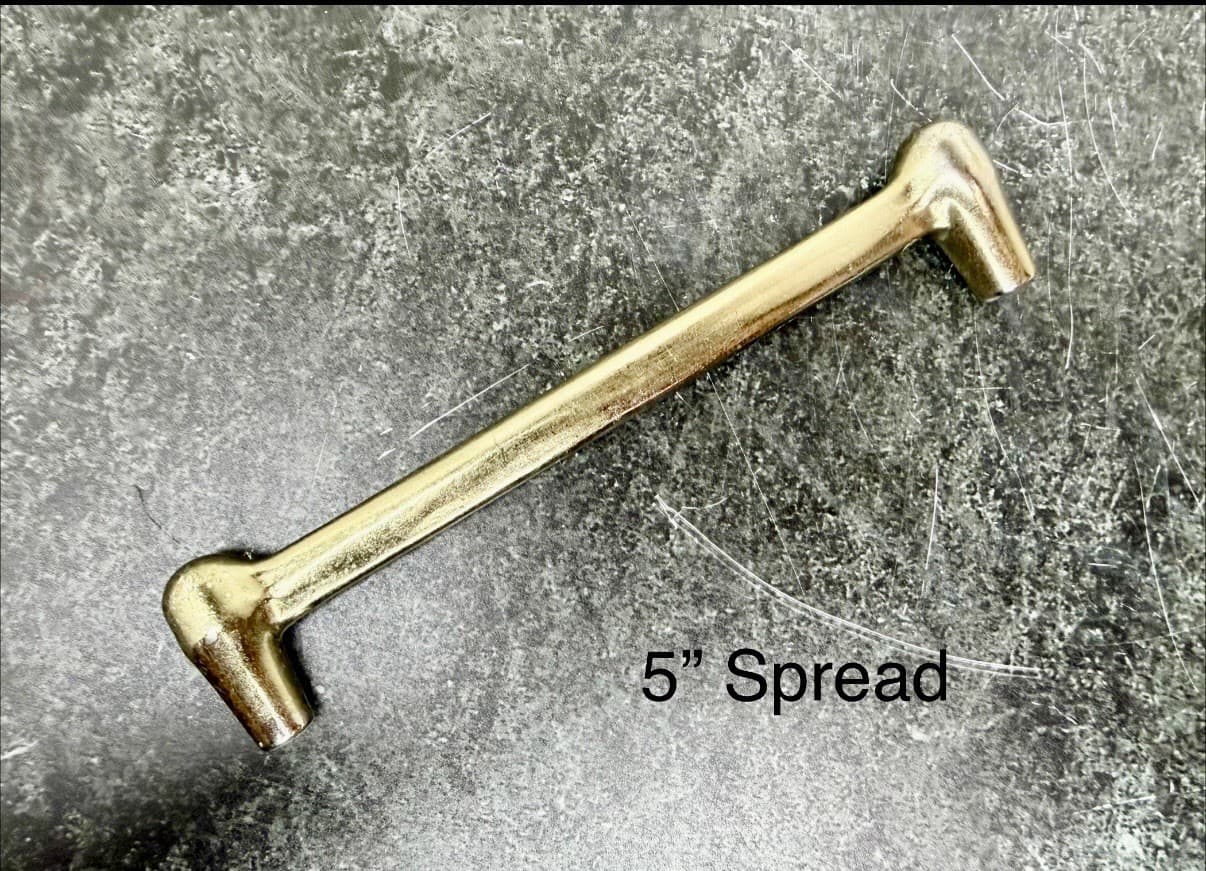 Vintage Drawer Pull Set Mixed Metal Cabinet Handles MCM Brass Chrome Lot - Thumbnail 7