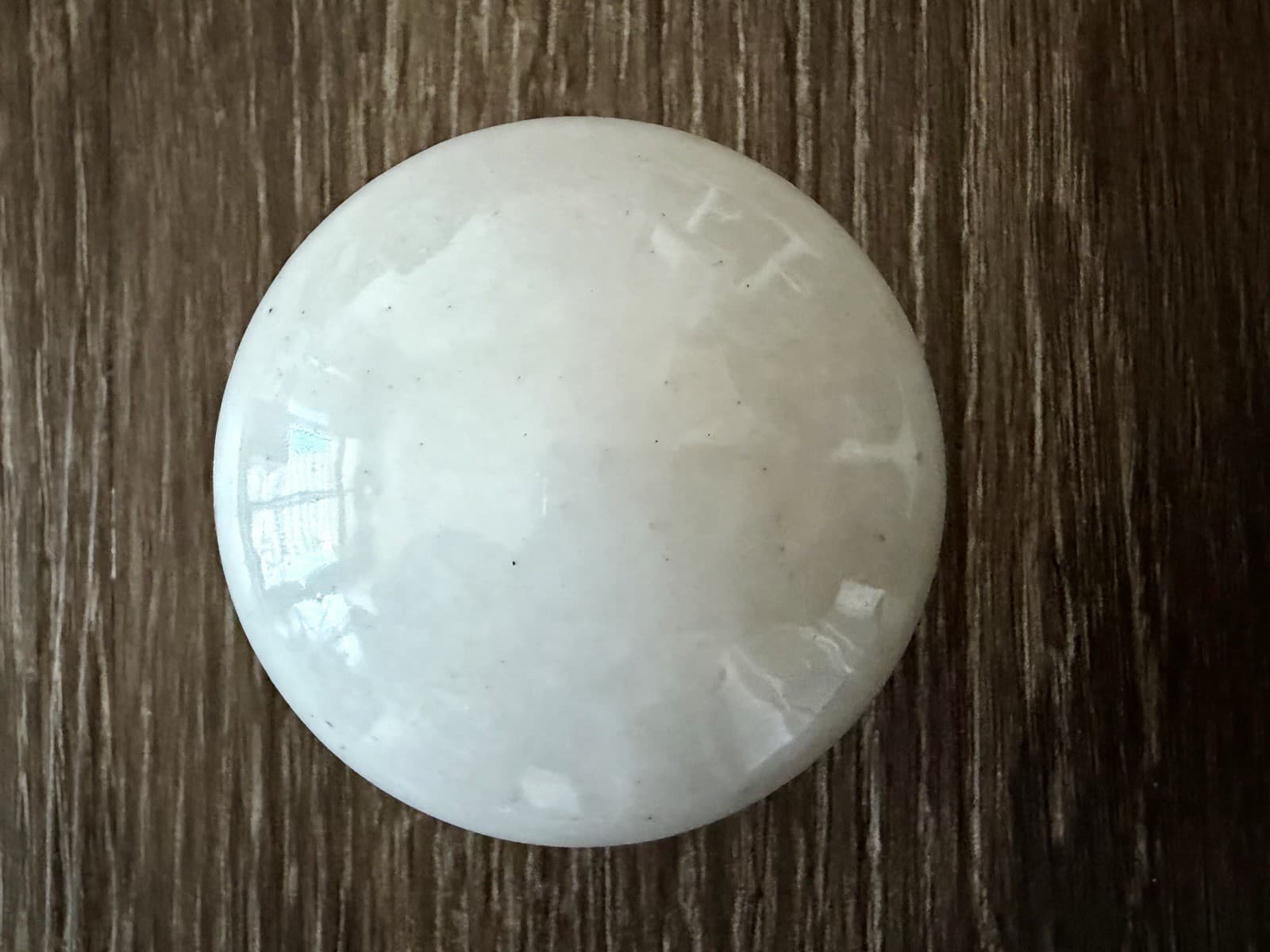 Antique White Porcelain Door Knob w/ Steel Post 2.25” Architectural Salvage - Thumbnail 3