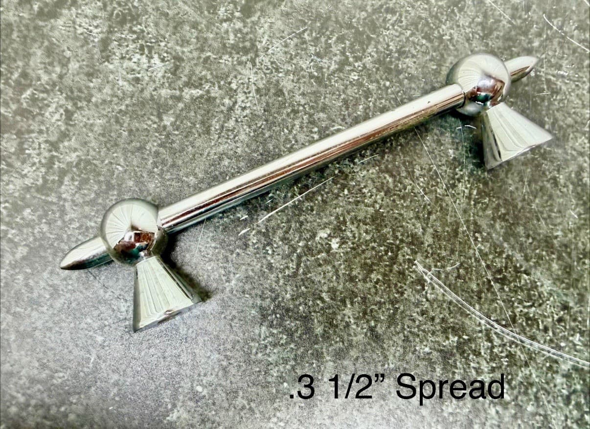 Vintage Drawer Pull Set Mixed Metal Cabinet Handles MCM Brass Chrome Lot - Thumbnail 9