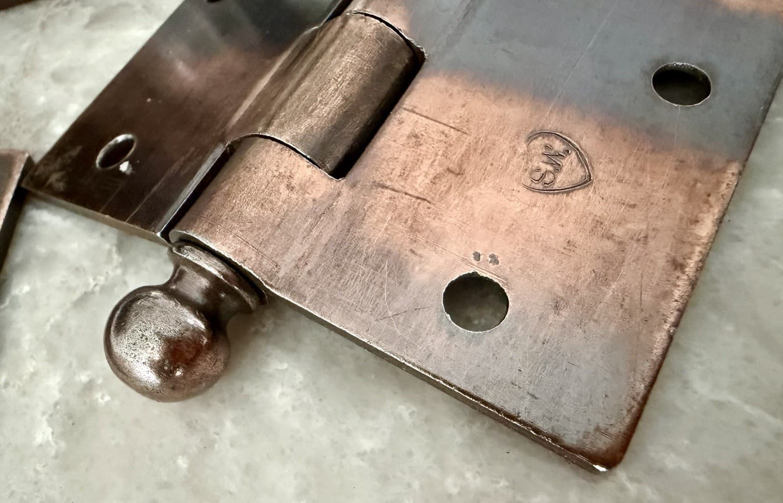3 Stanley SW Sweetheart 3.5x3.5 Ball Tip Steel Door Hinges Copper Finish - Thumbnail 8