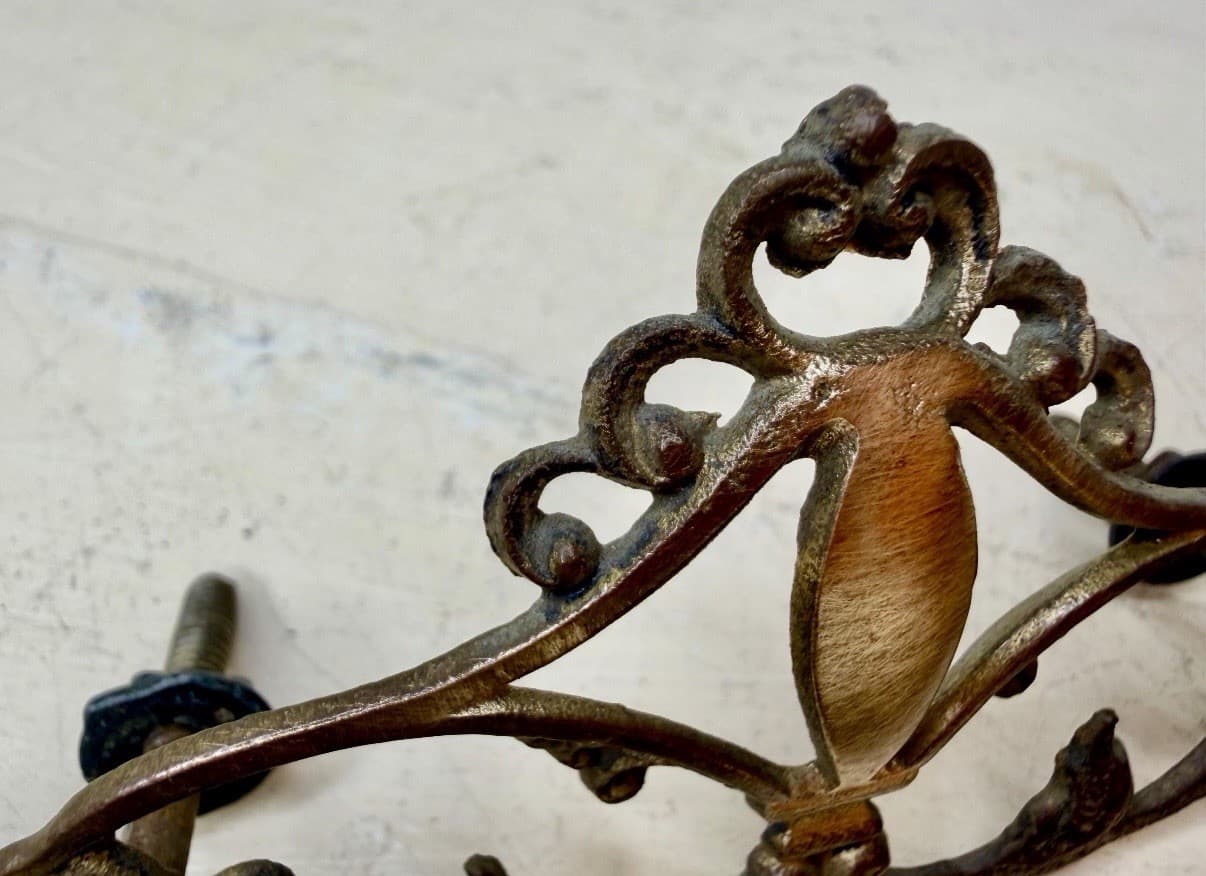 Antique Victorian Brass Drawer Pull Eastlake Style Ornate Bail Handle - Thumbnail 3