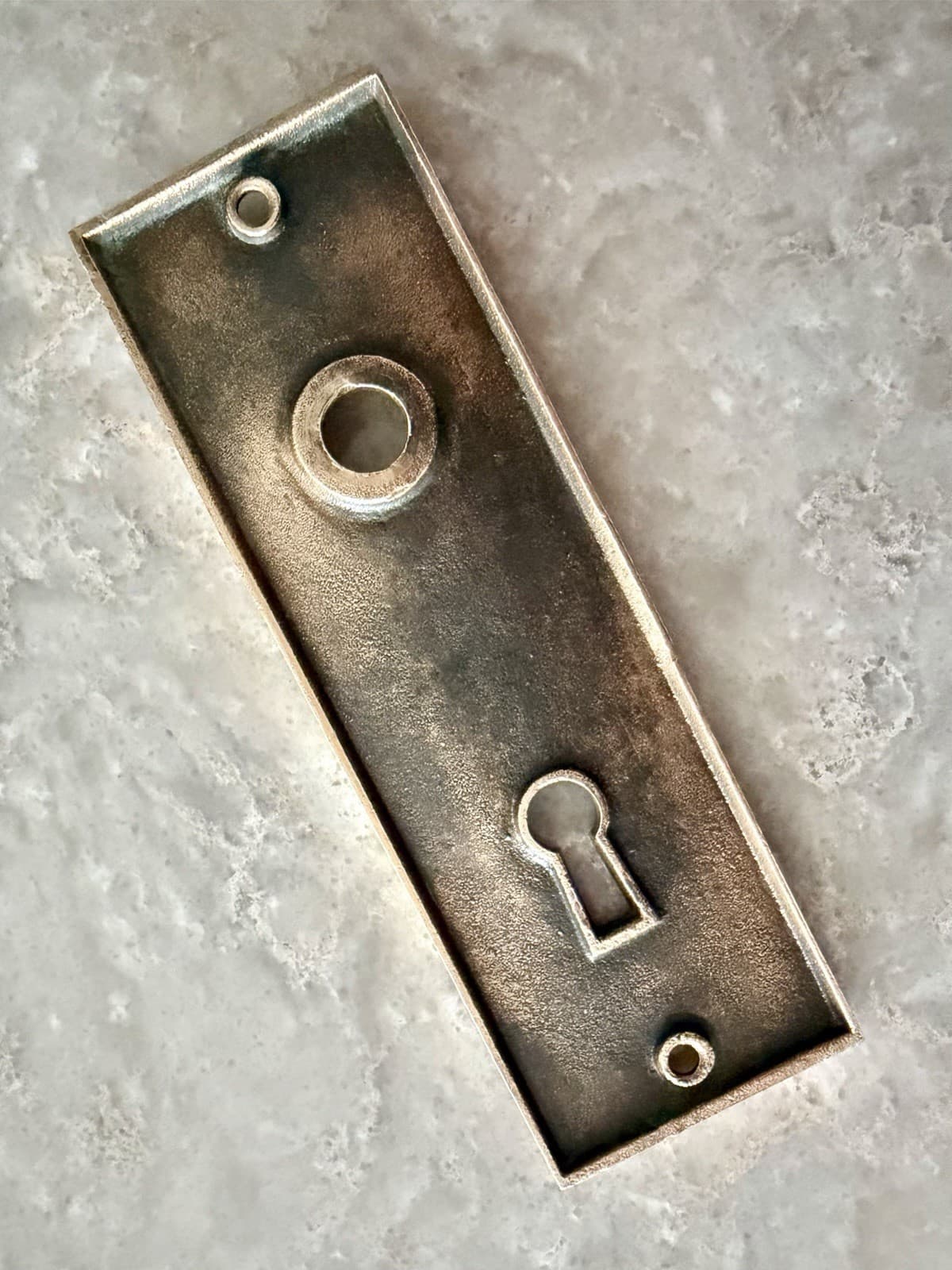 Antique Eastlake Cast Brass Door Plate Escutcheon 5.25” Victorian Keyhole - Thumbnail 9