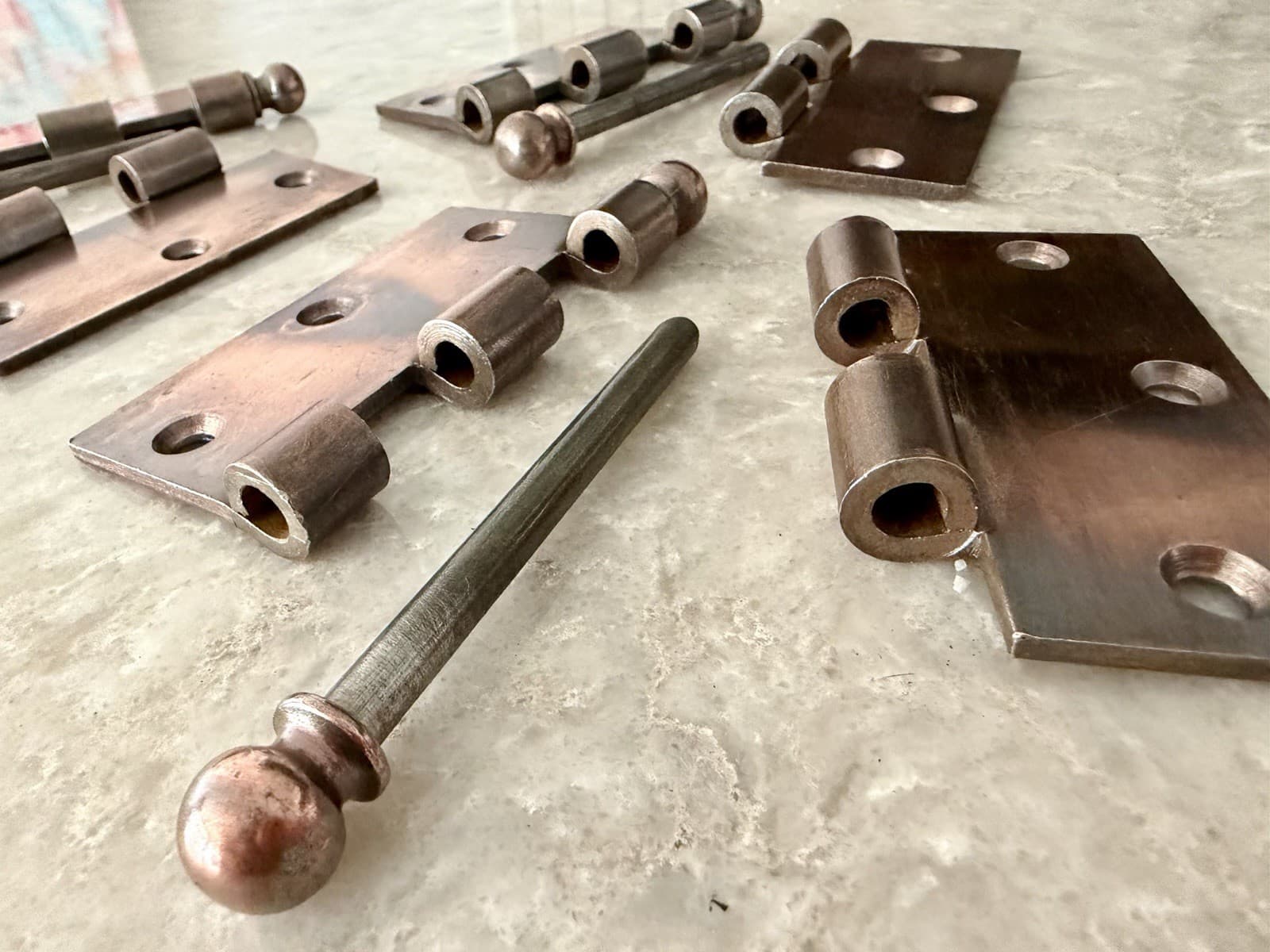 3 Stanley SW Sweetheart 3.5x3.5 Ball Tip Steel Door Hinges Copper Finish - Thumbnail 12