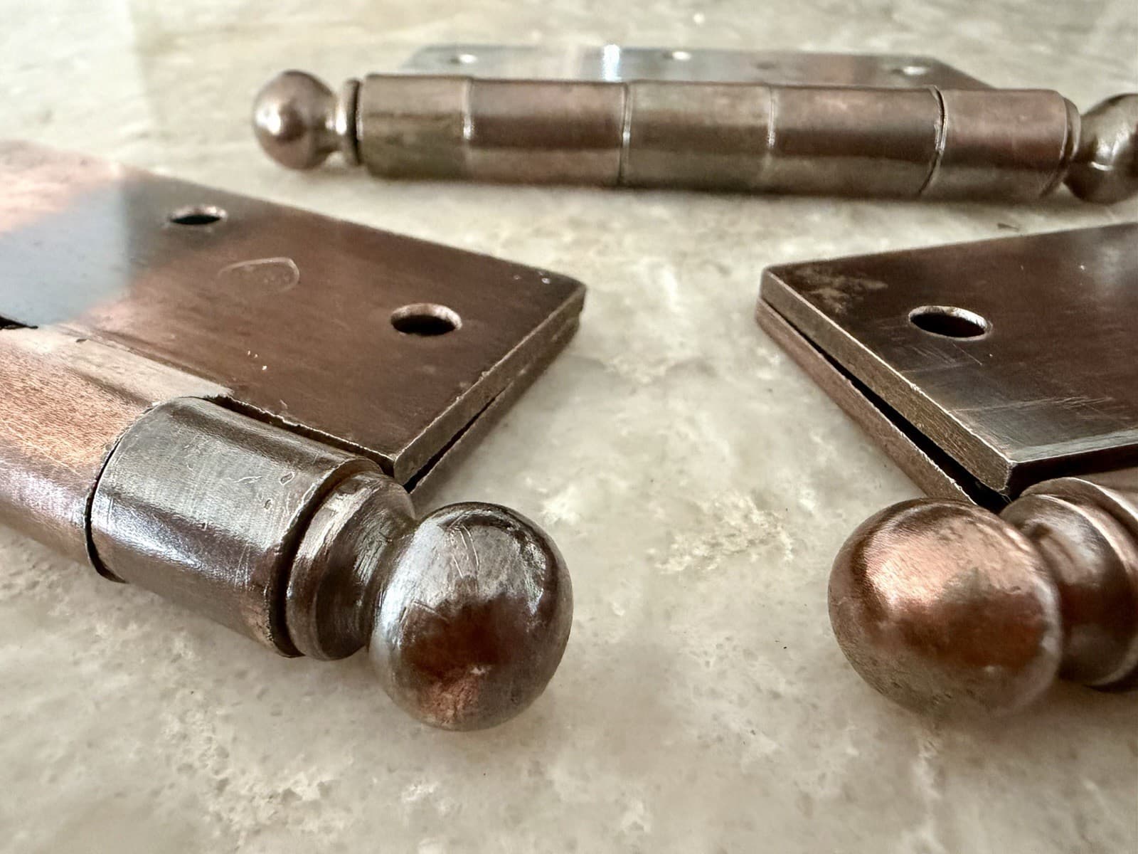 3 Stanley SW Sweetheart 3.5x3.5 Ball Tip Steel Door Hinges Copper Finish - Thumbnail 10
