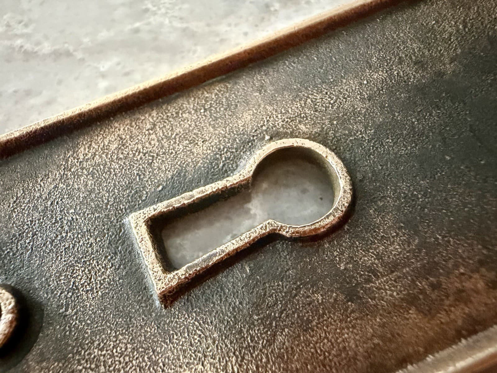 Antique Eastlake Cast Brass Door Plate Escutcheon 5.25” Victorian Keyhole - Thumbnail 10
