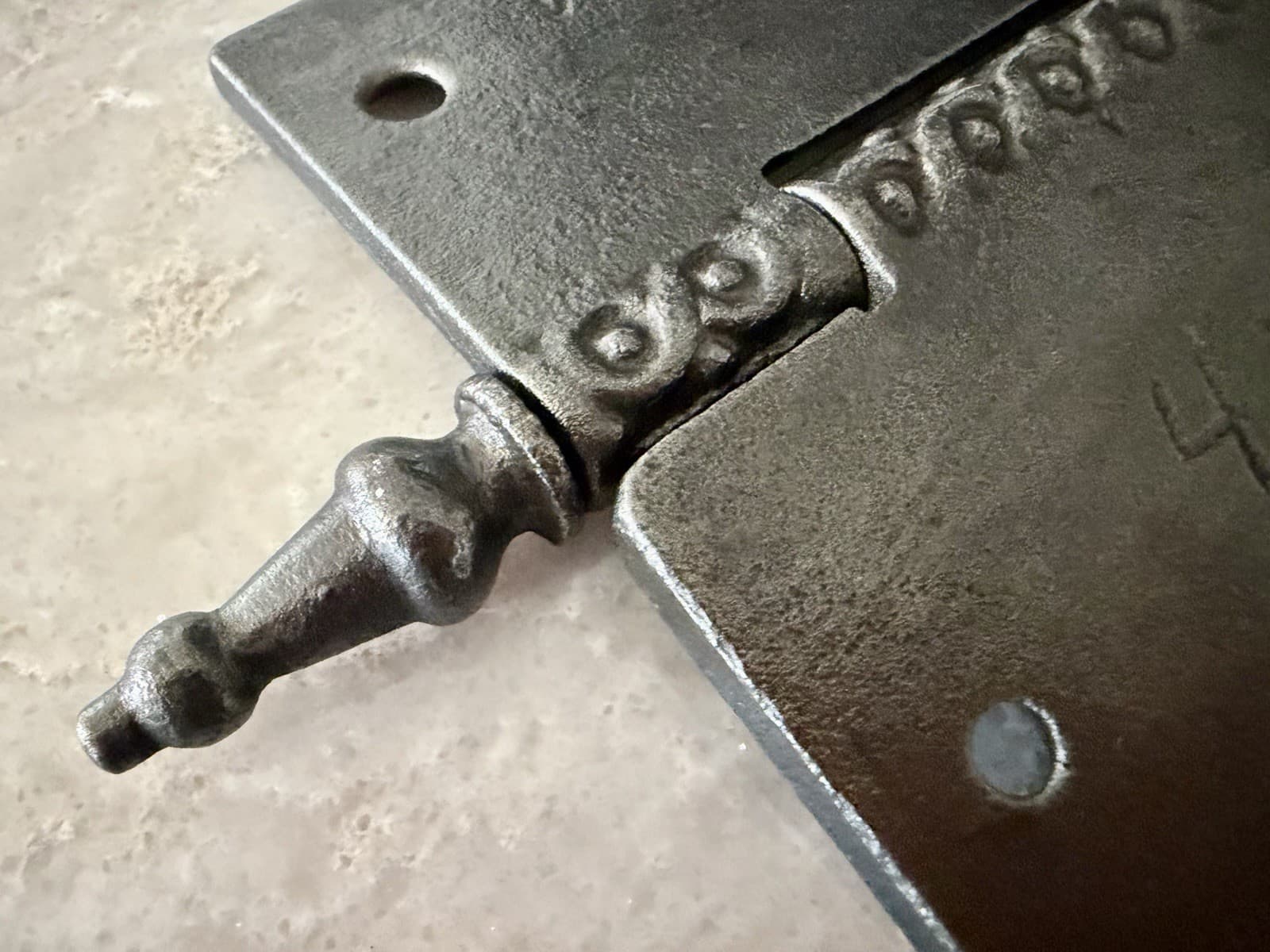 Antique 4” x 4” Cast Iron Eastlake Steeple Tip Door Hinge Victorian Ornate - Thumbnail 8
