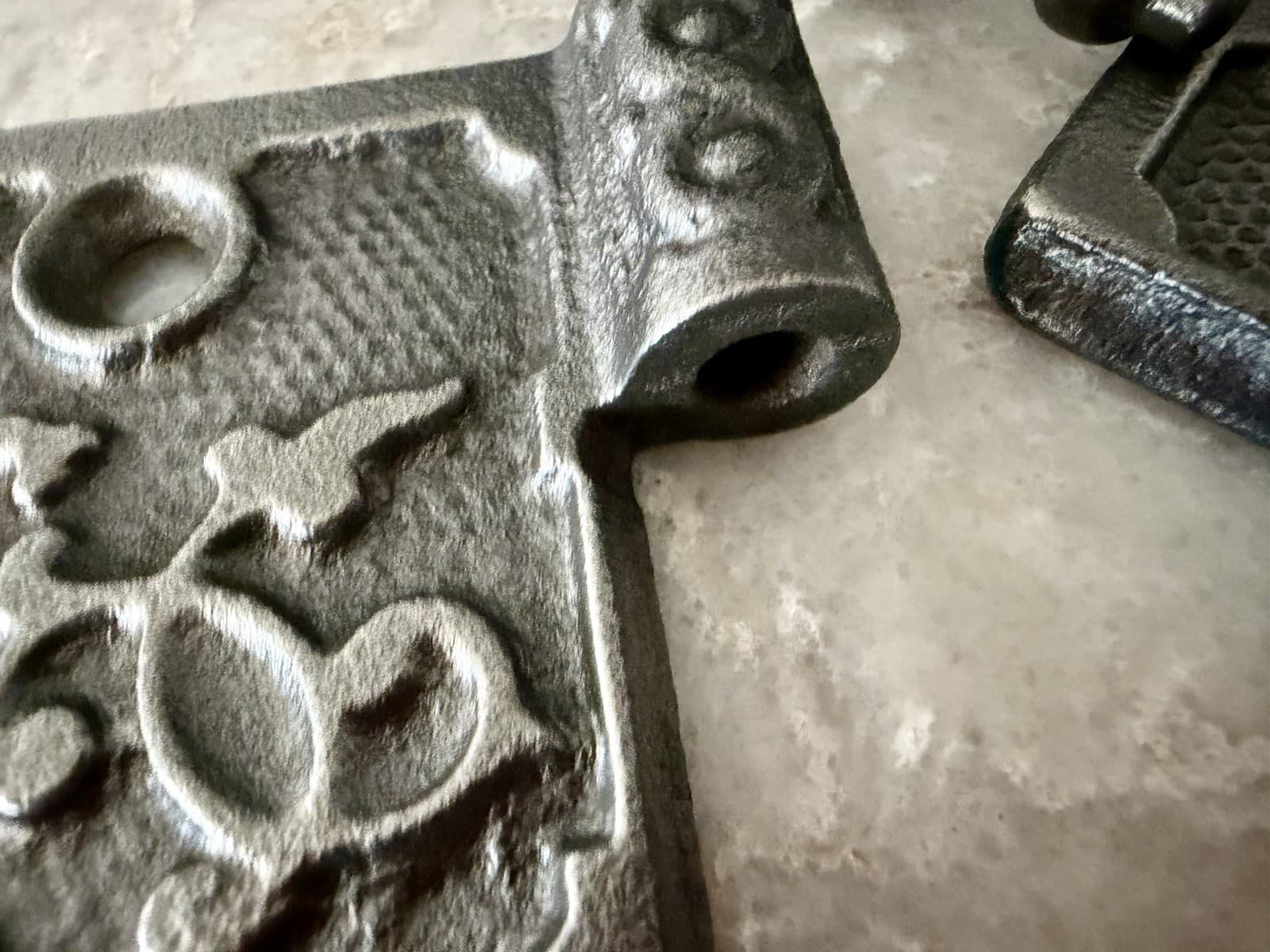 Antique 4” x 4” Cast Iron Eastlake Steeple Tip Door Hinge Victorian Ornate - Thumbnail 14