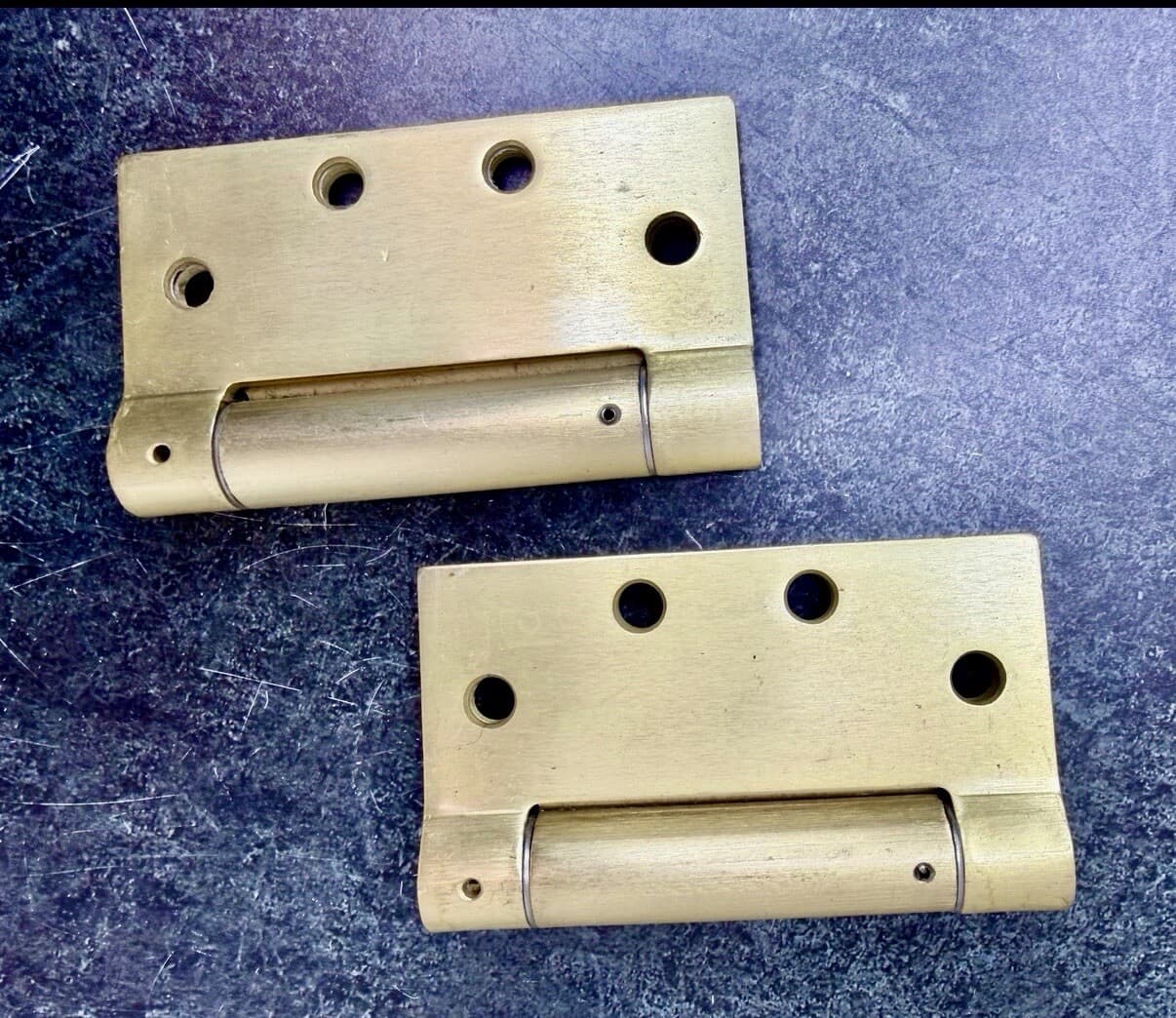 Self Closing Automatic Door Closer Hinges Steel/Brushed Brass Commercial Set - Thumbnail 5