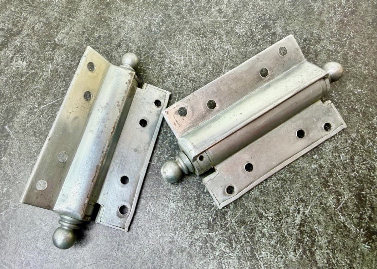 Vintage Chicago Triplex 4x3 Spring Hinges Double Action Saloon Door Pair - Thumbnail 5