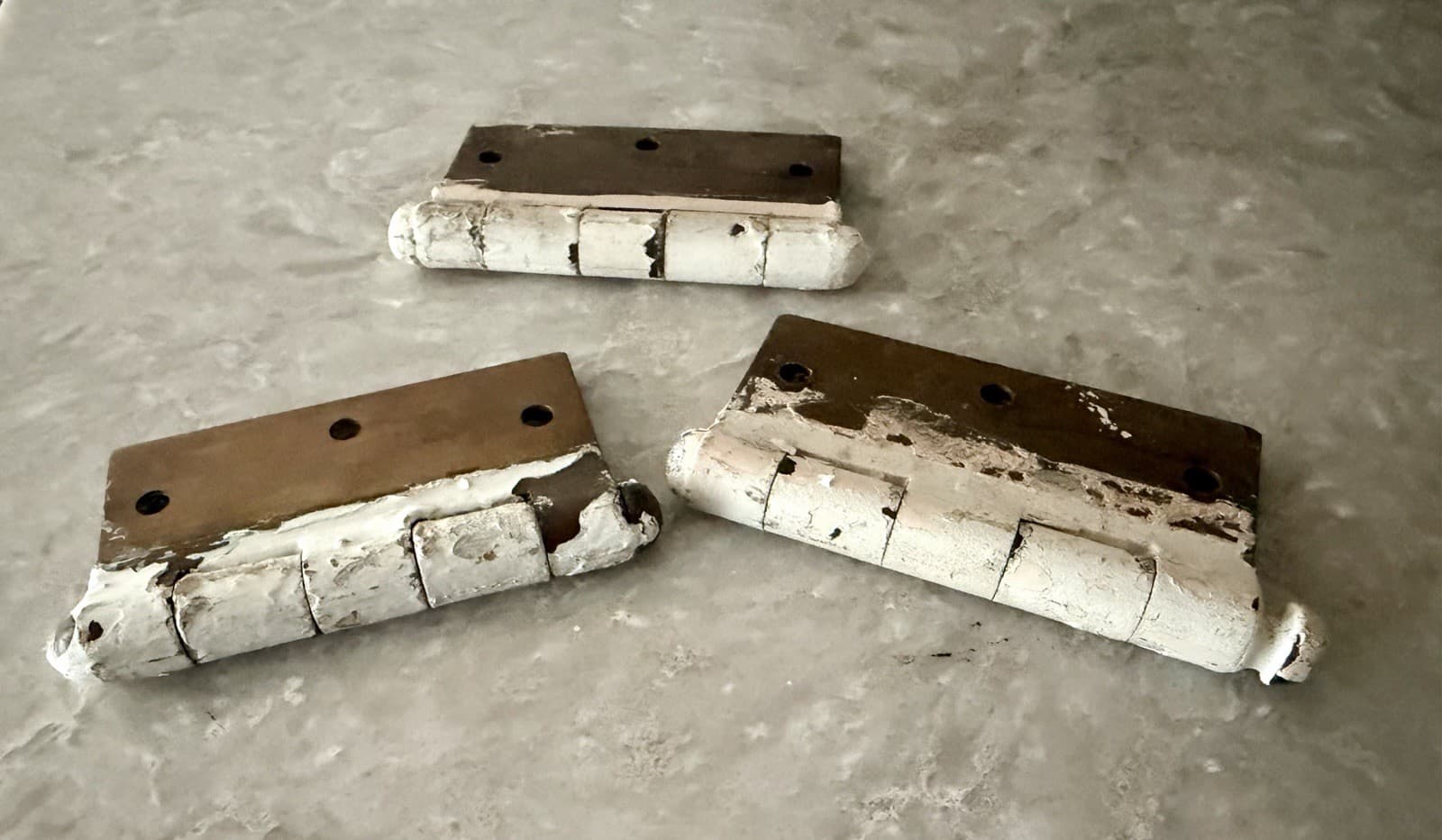 Vintage Stanley SW 3.5” Steel Loose Pin Door Hinges Set of 3 Painted USA - Thumbnail 8
