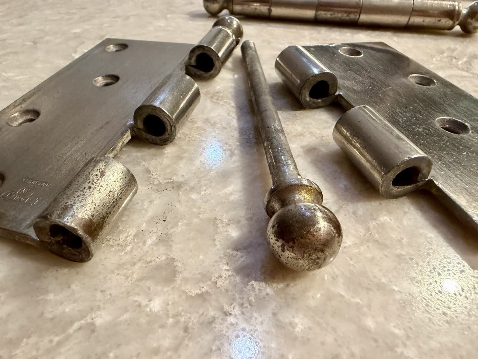 Lot 5 Stanley SW 5x5 Steel Ball Tip Door Hinges Chrome Made USA Vintage - Thumbnail 13