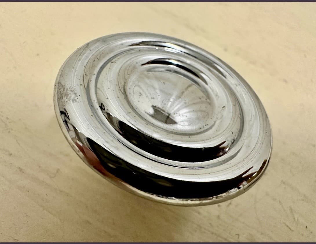 Set of 7 Vintage Chrome Over Brass Cabinet Knobs 1.5” Mid Century Modern - Thumbnail 3
