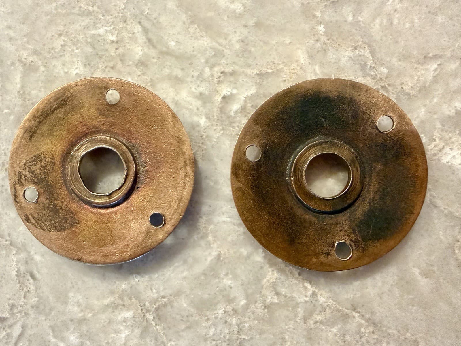 Unmarked Antique Victorian Eastlake Cast Brass Door Knob Rosettes Pair 2¼” - Thumbnail 11