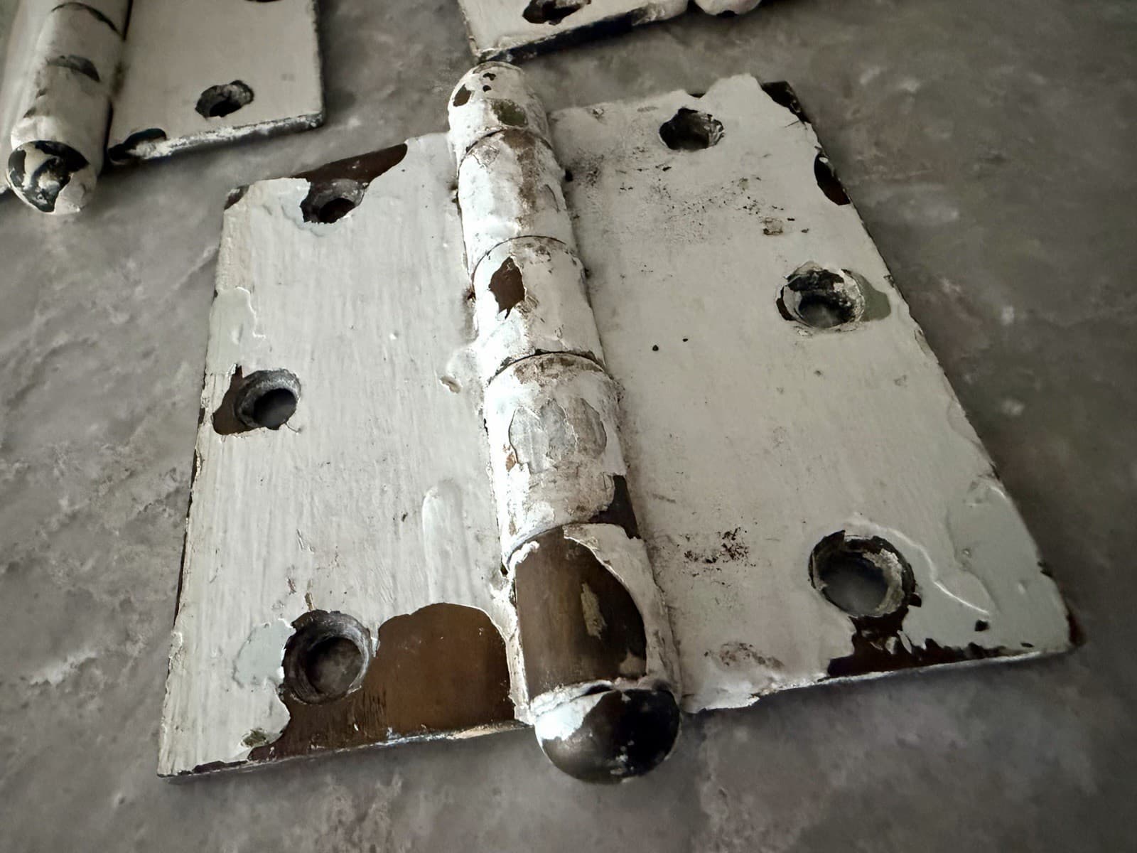 Vintage Stanley SW 3.5” Steel Loose Pin Door Hinges Set of 3 Painted USA - Thumbnail 2