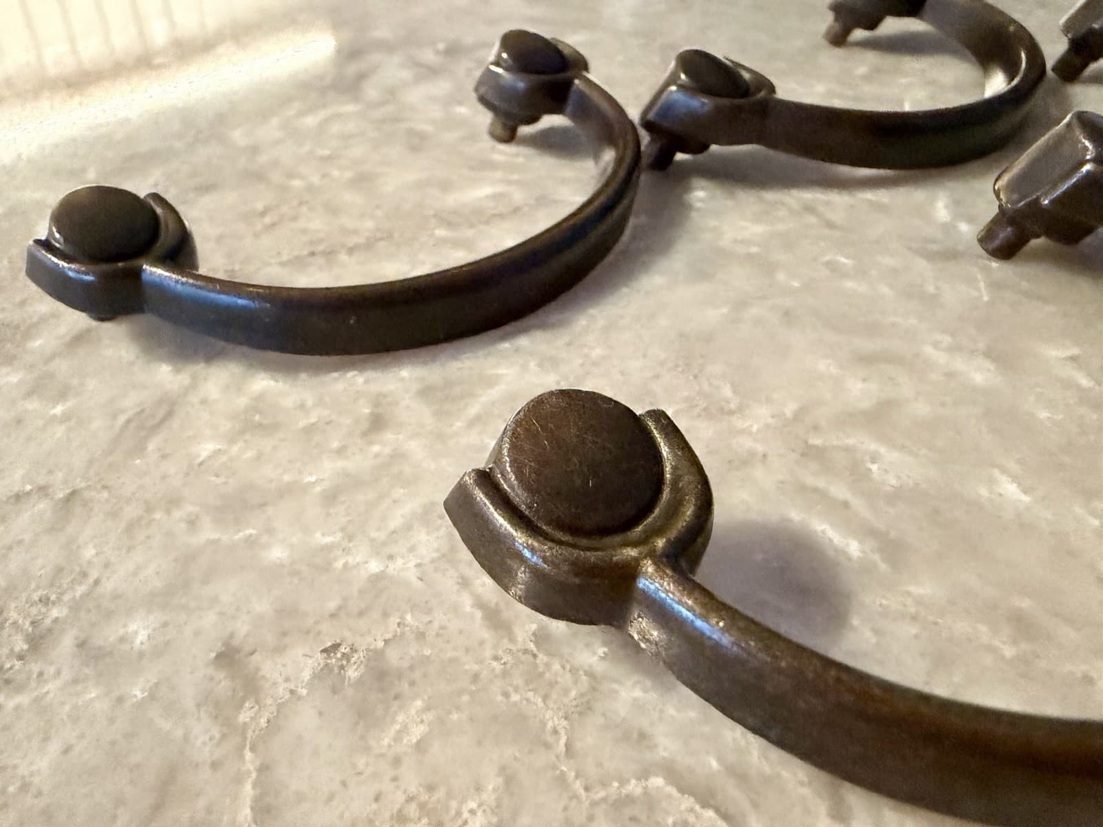 Set of 4 Vintage KBC 6916 Keeler Brass 3.5” Bail Drawer Pull Handles Bronze