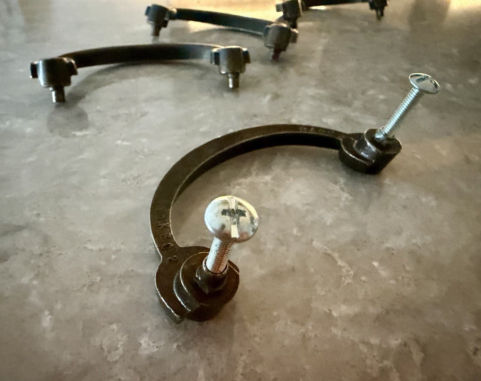 Set of 4 Vintage KBC 6916 Keeler Brass 3.5” Bail Drawer Pull Handles Bronze - Thumbnail 10