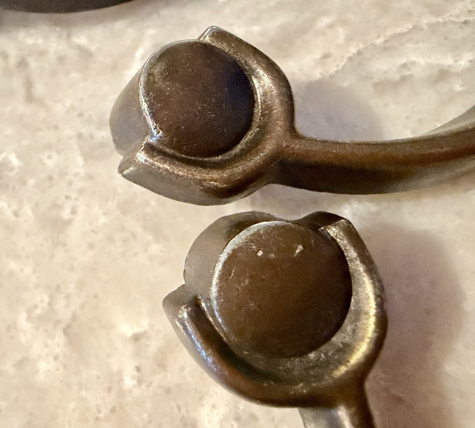 Set of 4 Vintage KBC 6916 Keeler Brass 3.5” Bail Drawer Pull Handles Bronze - Thumbnail 2