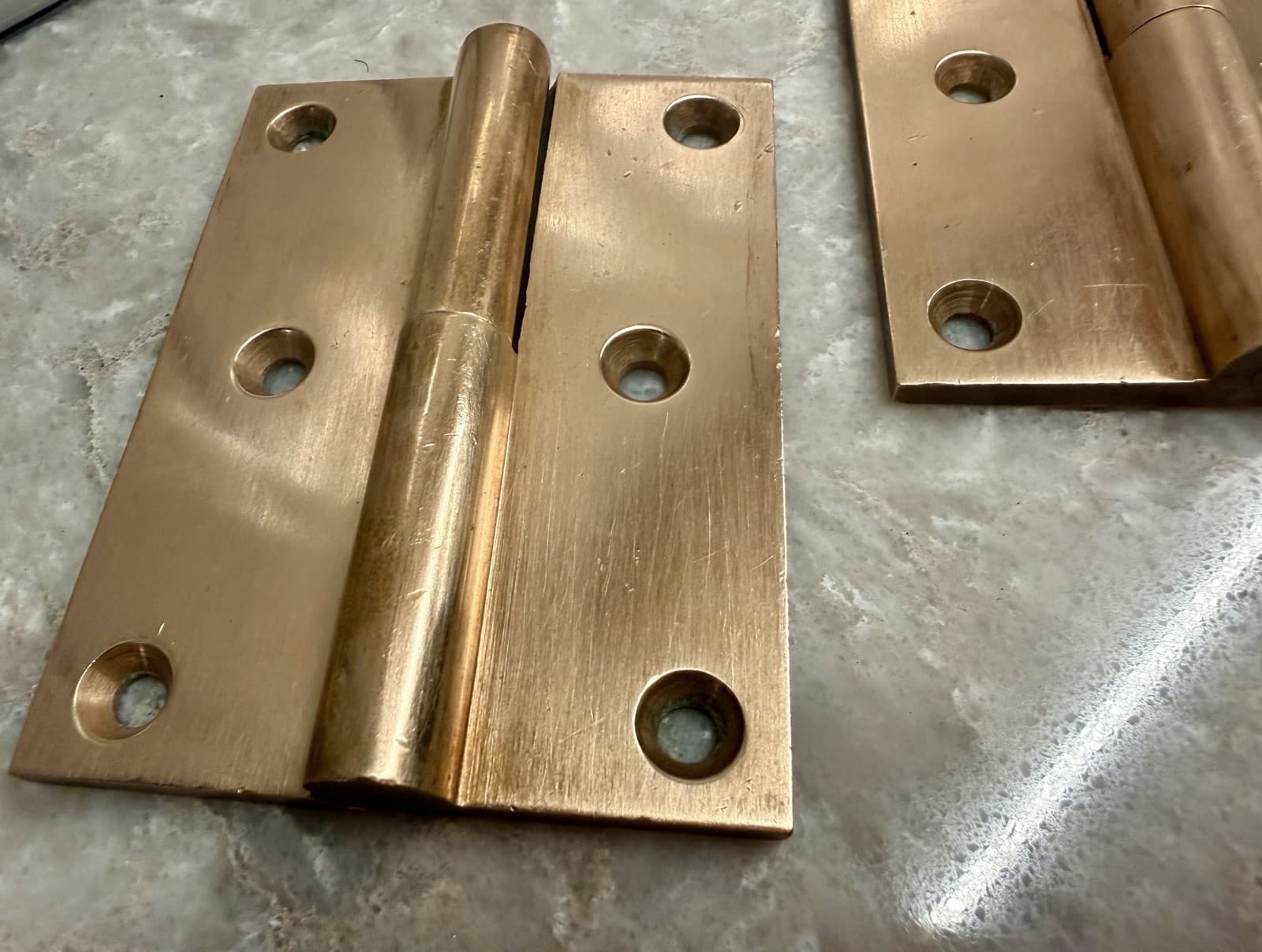 Solid Brass Lift Off Door Hinges Pair 3x4 Heavy Duty Commercial Vintage - Thumbnail 4