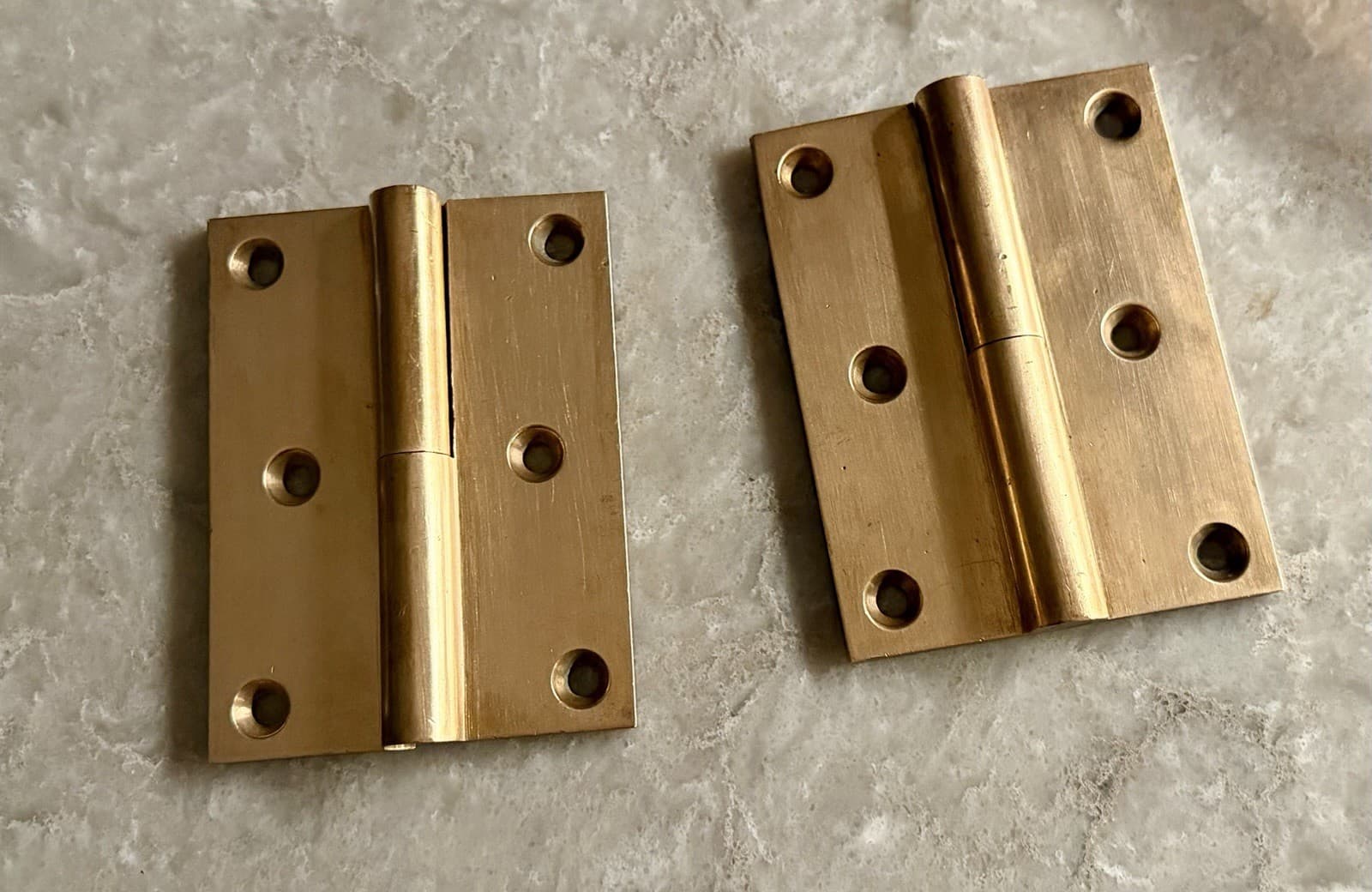Solid Brass Lift Off Door Hinges Pair 3x4 Heavy Duty Commercial Vintage