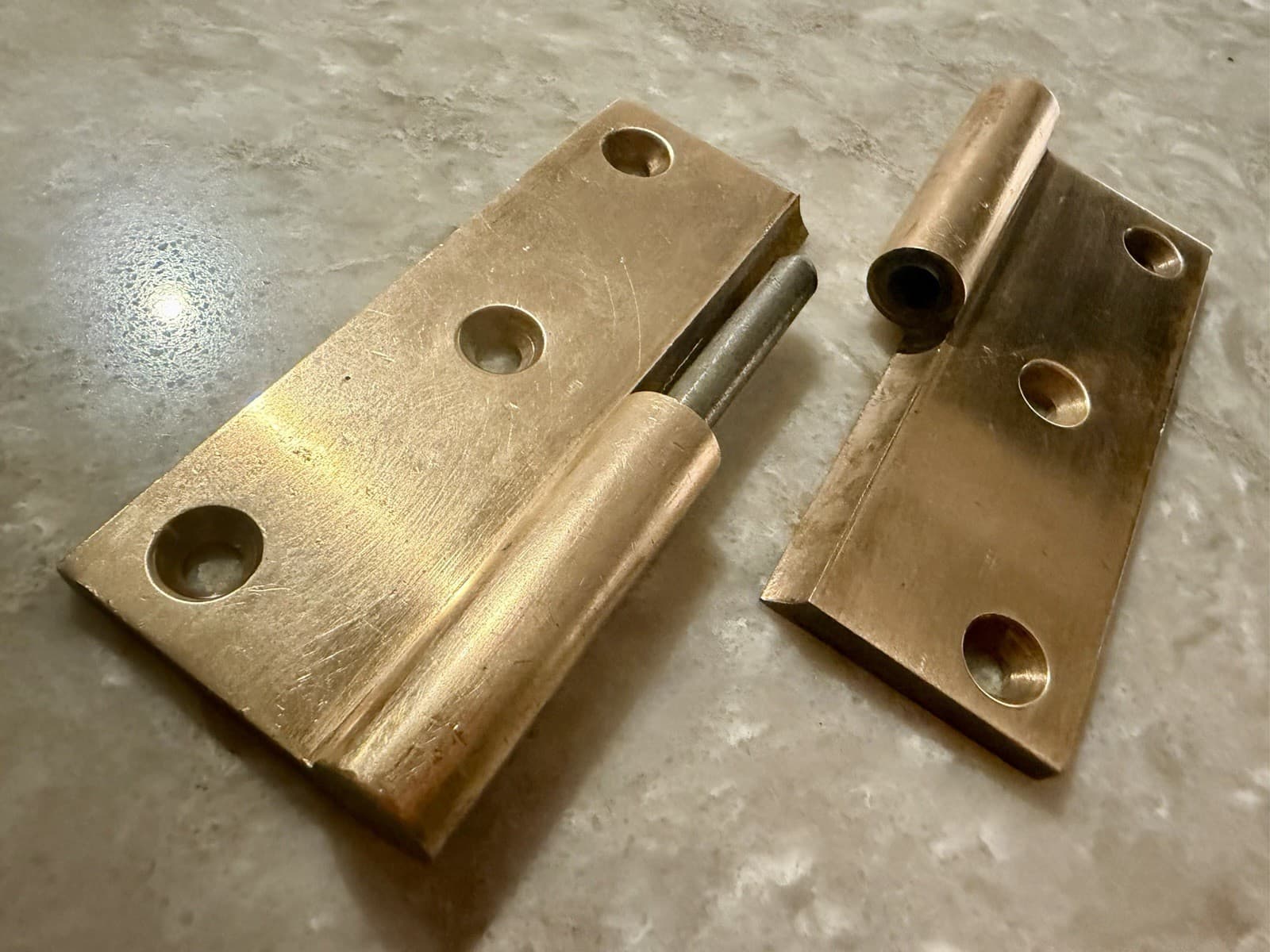 Solid Brass Lift Off Door Hinges Pair 3x4 Heavy Duty Commercial Vintage - Thumbnail 9