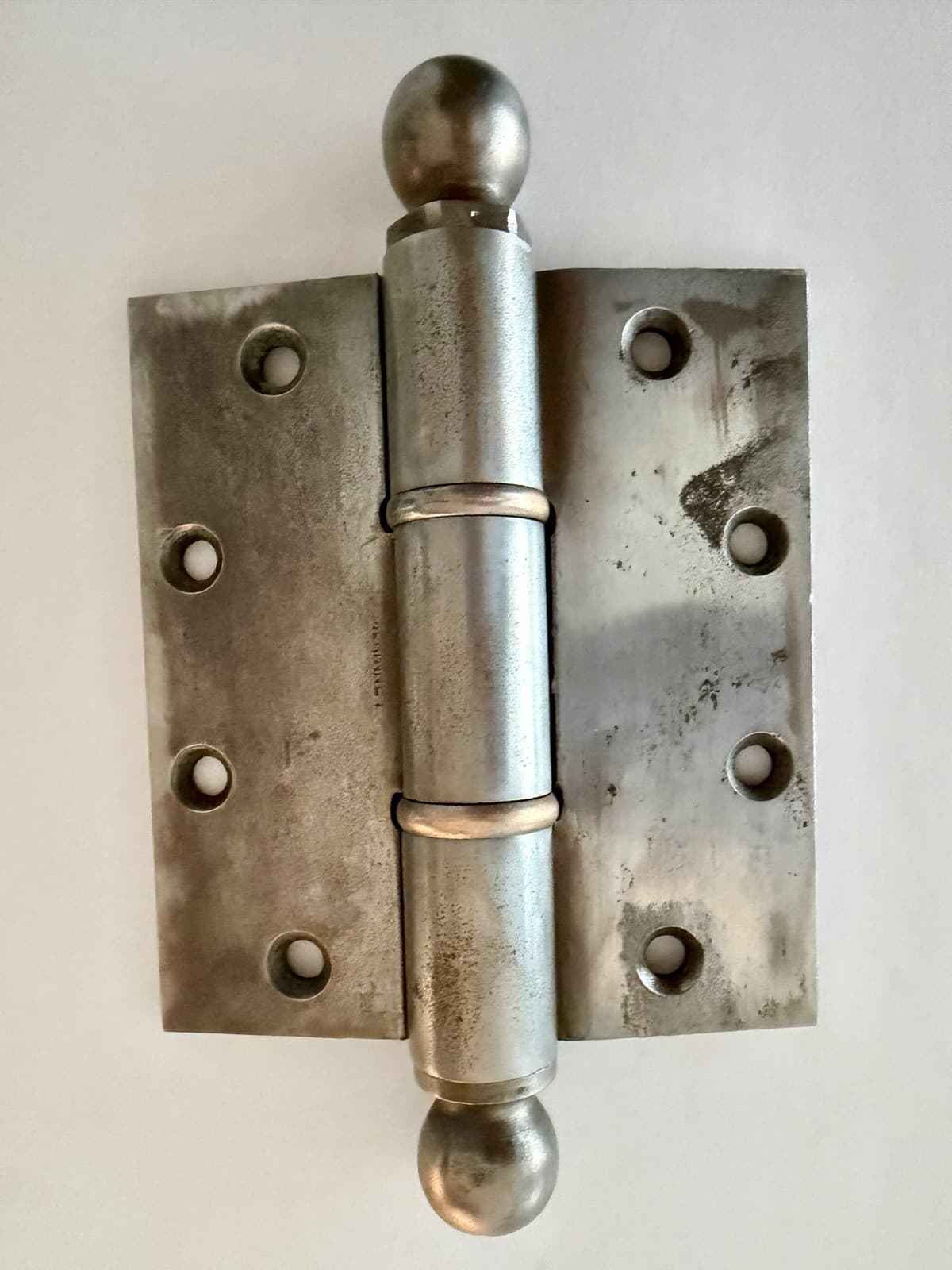 Vintage McKinney 4.5” x 5” Heavy Duty Steel Ball Tip Loose Pin Door Hinge