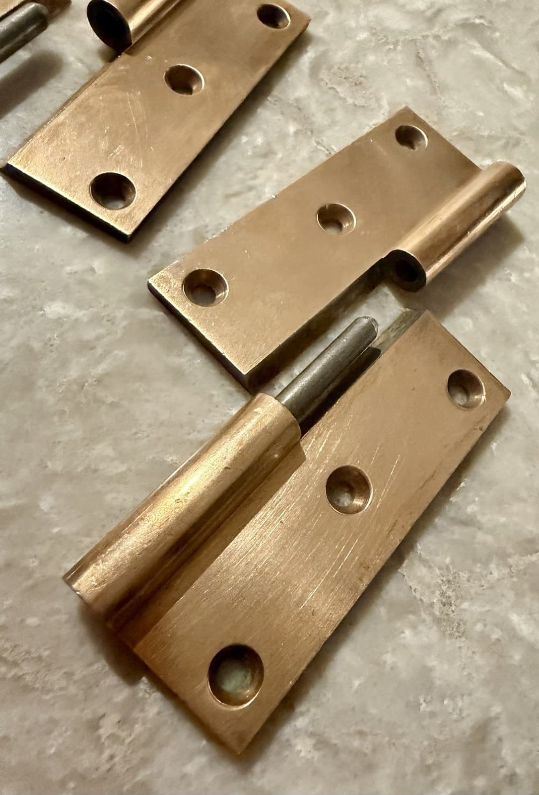 Solid Brass Lift Off Door Hinges Pair 3x4 Heavy Duty Commercial Vintage - Thumbnail 7