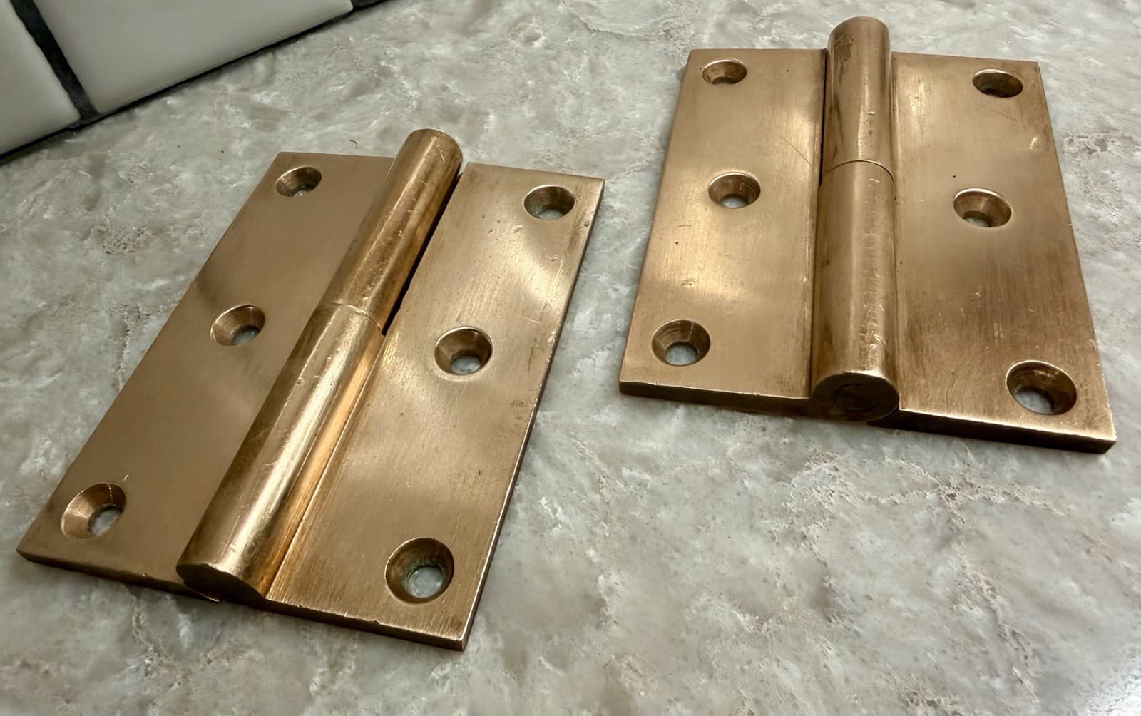 Solid Brass Lift Off Door Hinges Pair 3x4 Heavy Duty Commercial Vintage - Thumbnail 3