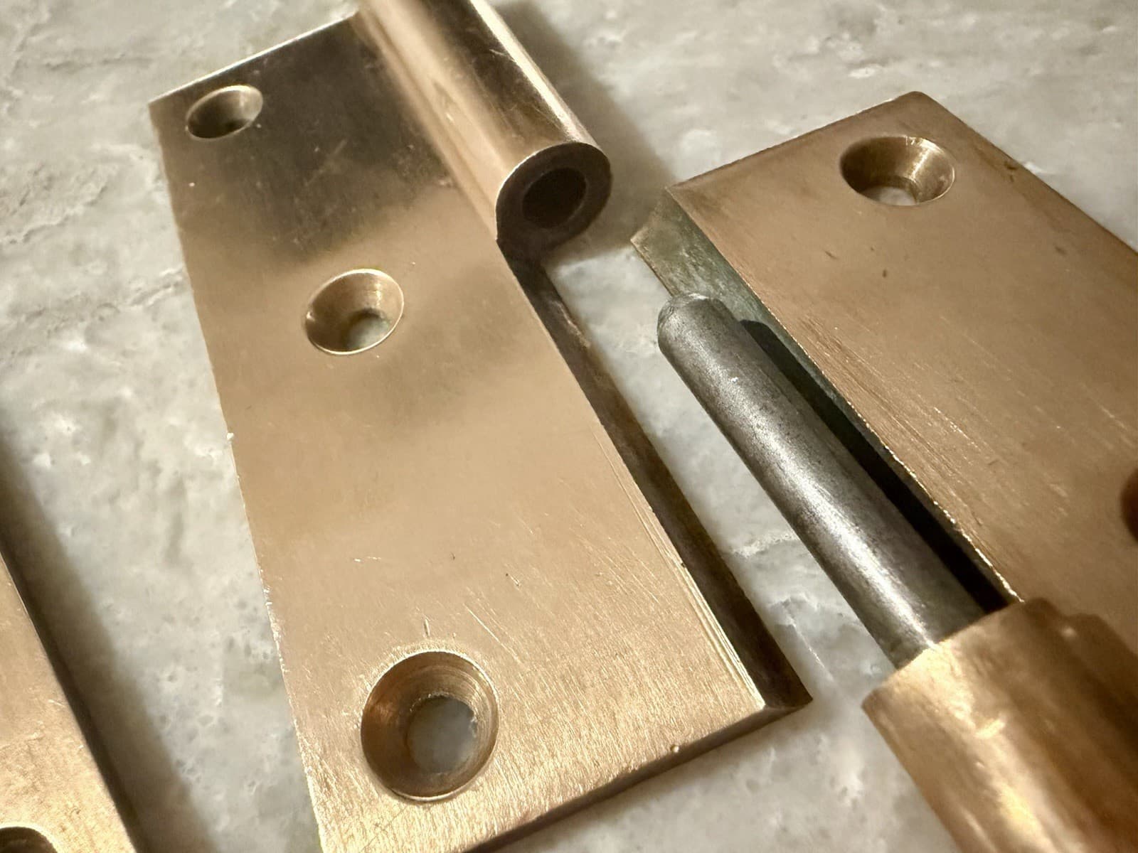 Solid Brass Lift Off Door Hinges Pair 3x4 Heavy Duty Commercial Vintage - Thumbnail 2