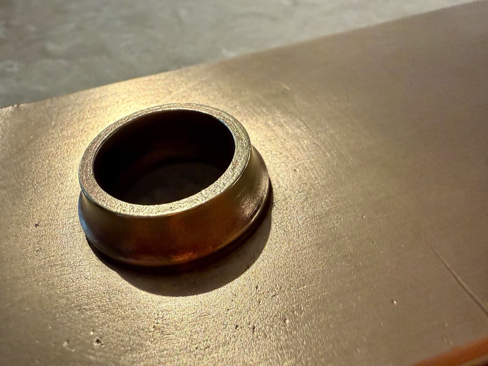 Vintage MCM Solid Brass Door Backplate Escutcheon 8-1/4” x 2-1/4” - Thumbnail 6